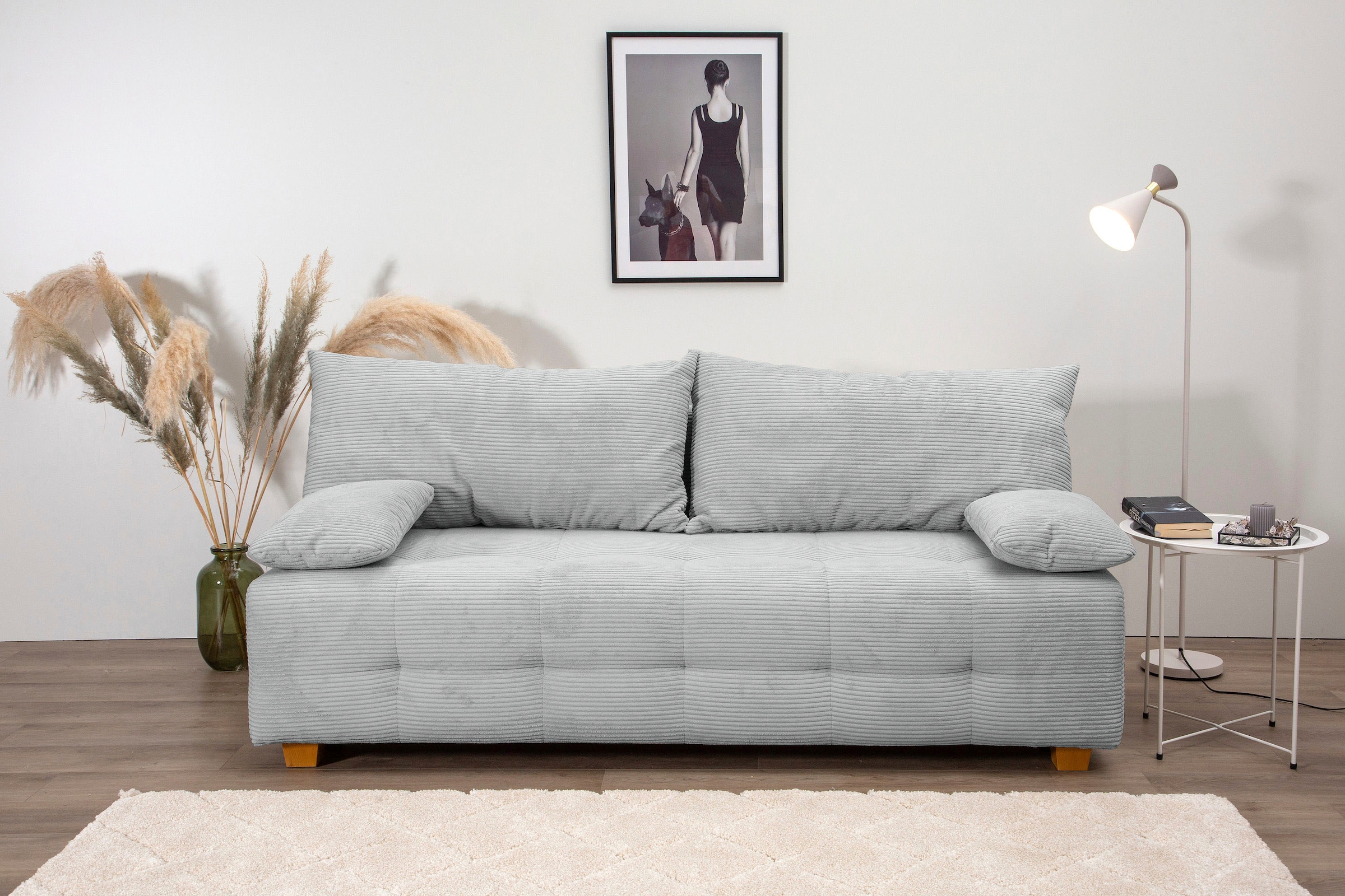 COLLECTION AB Schlafsofa »Bella«, Schlafsofa,Bettkasten,Bonellfederkern,Rückenkissen,Armlehnenkissen