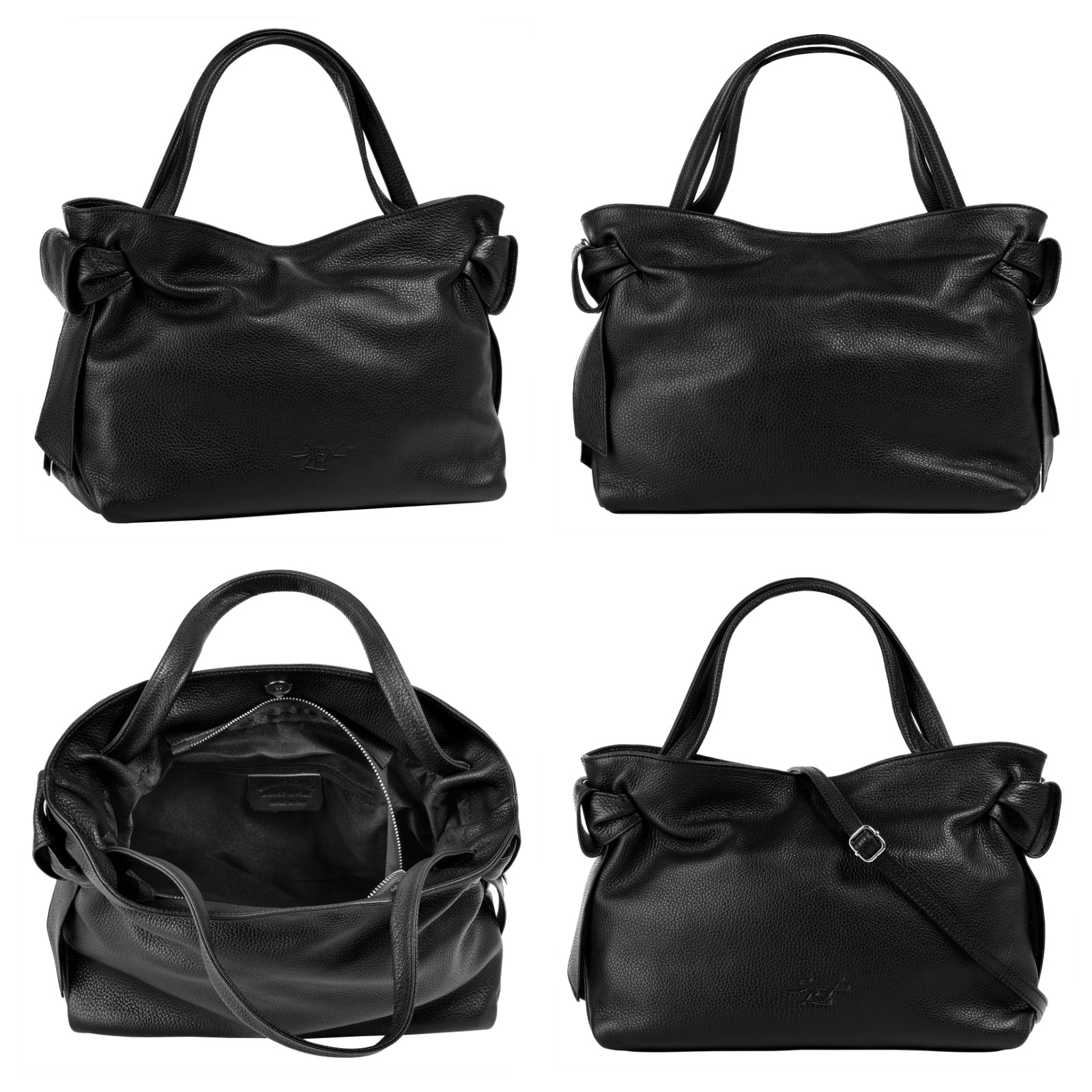 Samantha Look Henkeltasche echt Leder, Made in Italy