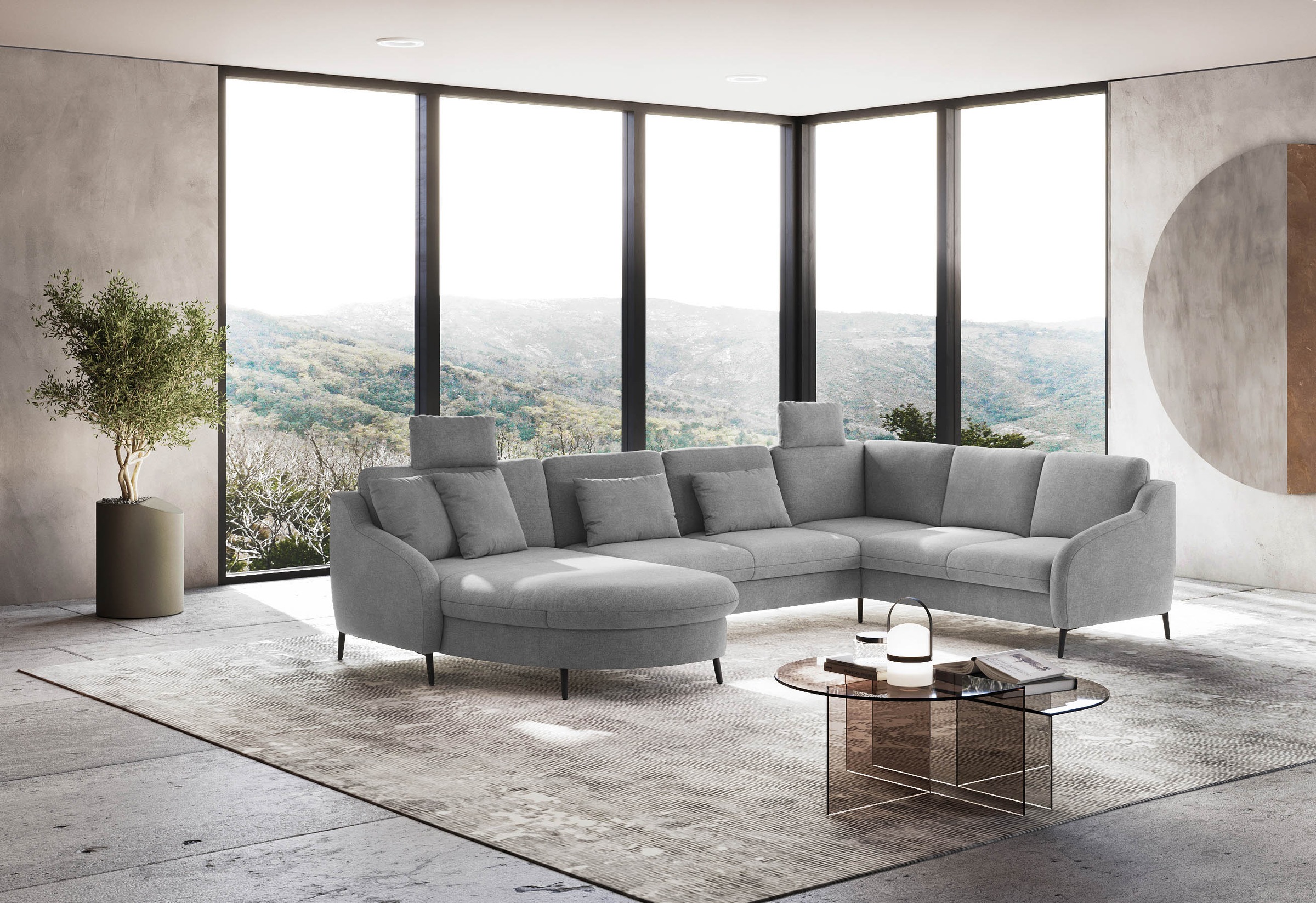 sit&more Wohnlandschaft »Soul U-Form«, wahlweise mit Bettfunktion und Schubkasten