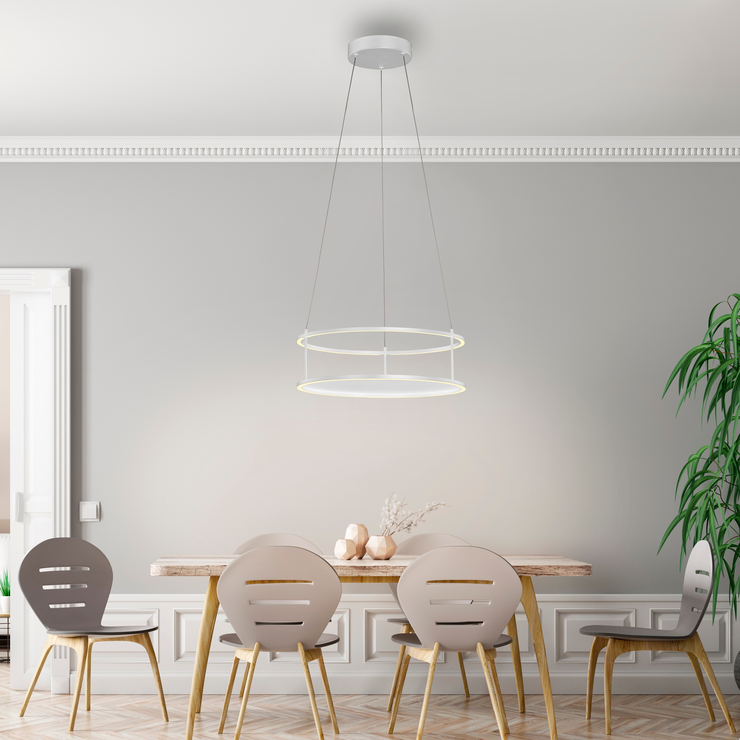 Paul Neuhaus LED Pendelleuchte »CONNI« LED-Board 1 Stk. Warmweiß Touchdimmer, separat schaltbar, Memoryfunktion, Deko-Ablagefläche