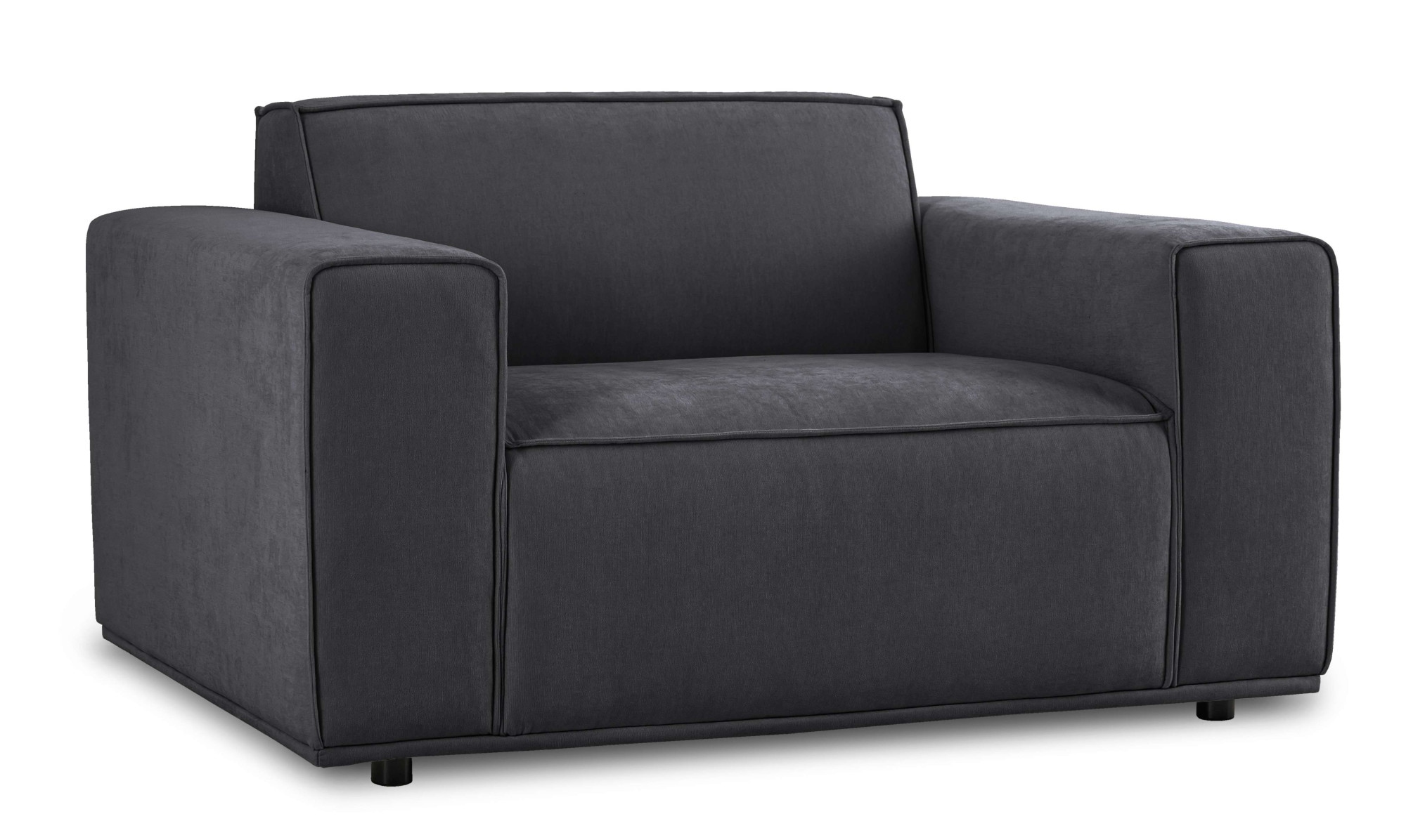 Home affaire Loveseat »Avelin, 1.5 Sitzer, 140 cm, Chenille, Struktur-Boucle«, mit Wellenunterfederung, Kedernaht, bodentief, Skandi-Design