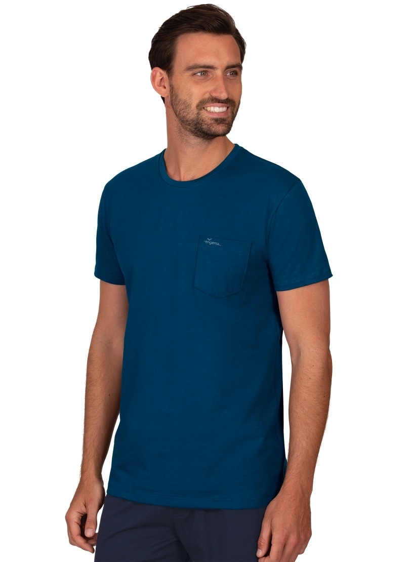 Trigema T-Shirt Brusttasche« T-Shirt Biobaumwolle aus »TRIGEMA mit bei