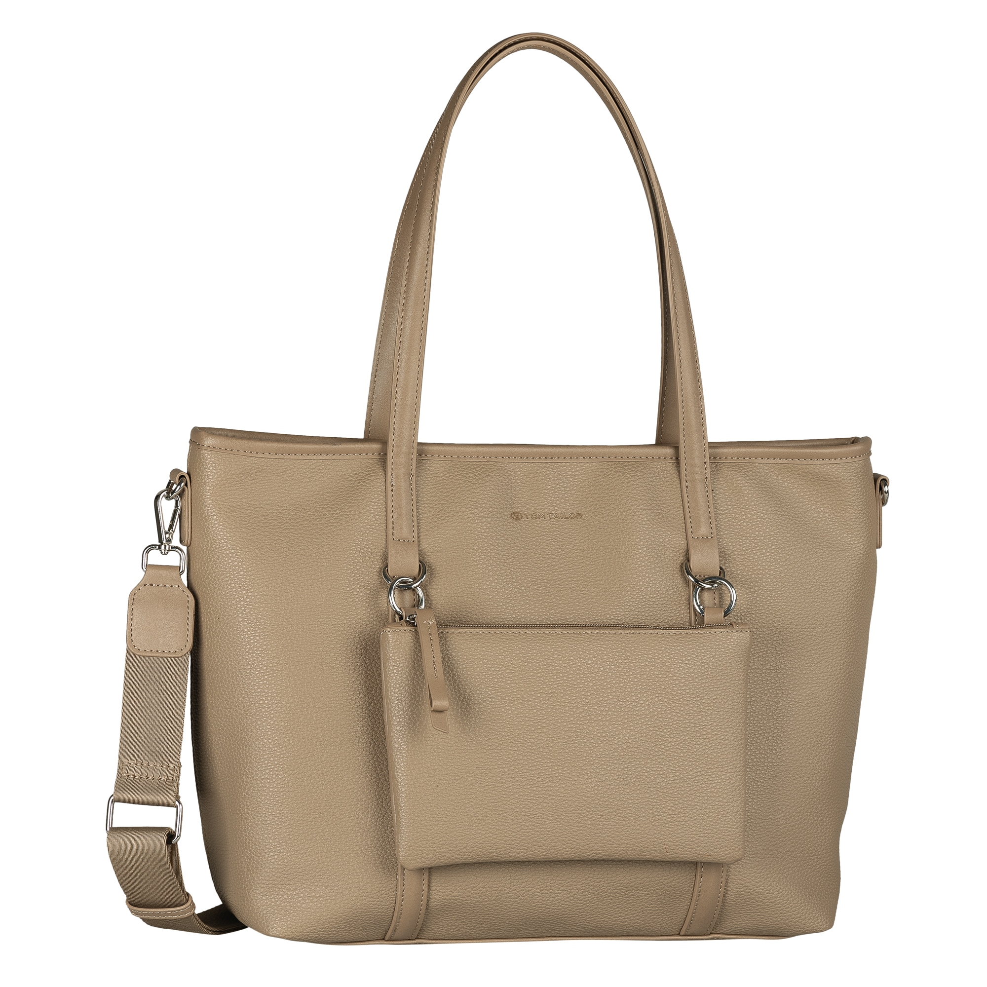 TOM TAILOR Shopper "Jamila" ein Platzwunder mit 2-in1-Funktion aus fein genarbtem Lederimtiat
