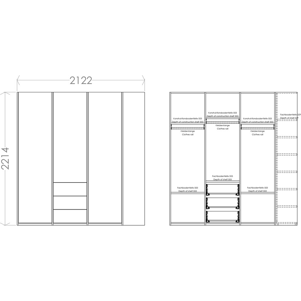 Müller SMALL LIVING Kleiderschrank »Modular Plus Variante 3«