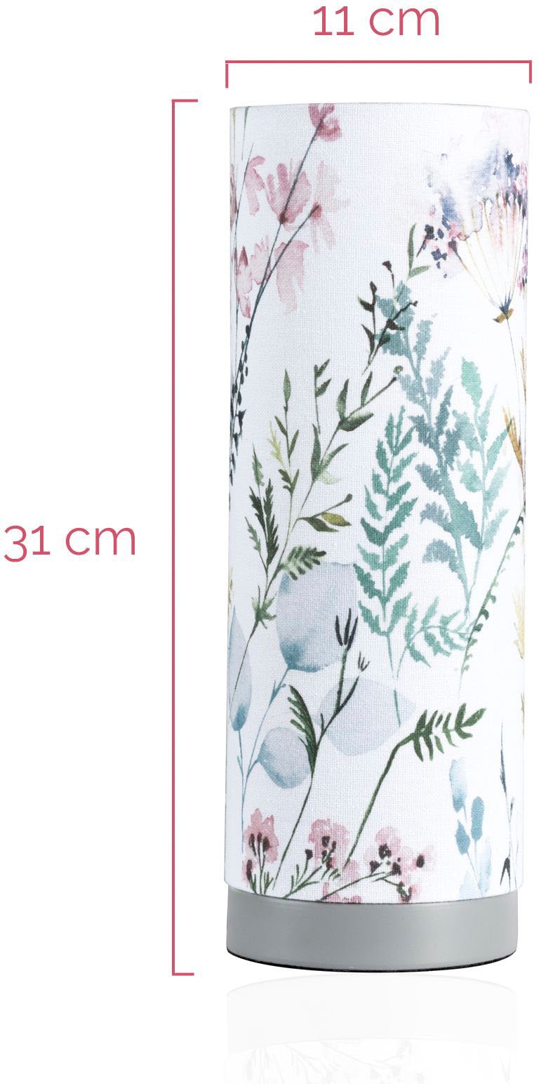Pauleen Tischleuchte »Flowery Romance«, 1 flammig, Leuchtmittel E14 | ohne Leuchtmittel, E14, Stoffschirm Blumenmuster