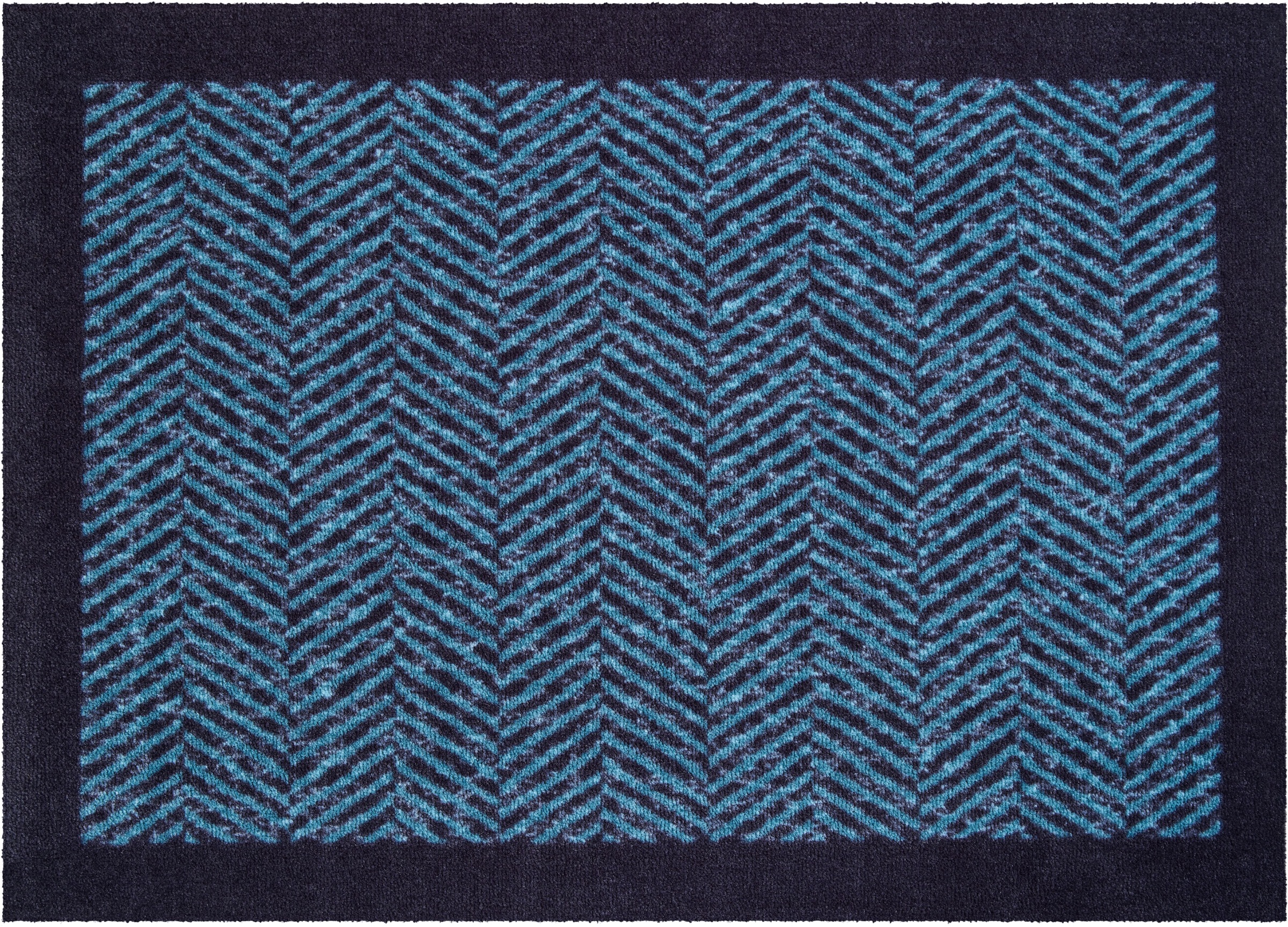 Grund Fußmatte »Herringbone«, rechteckig, 8 mm Höhe, Schmutzfangmatte mit Bordüre, In- und Outdoor geeignet, waschbar