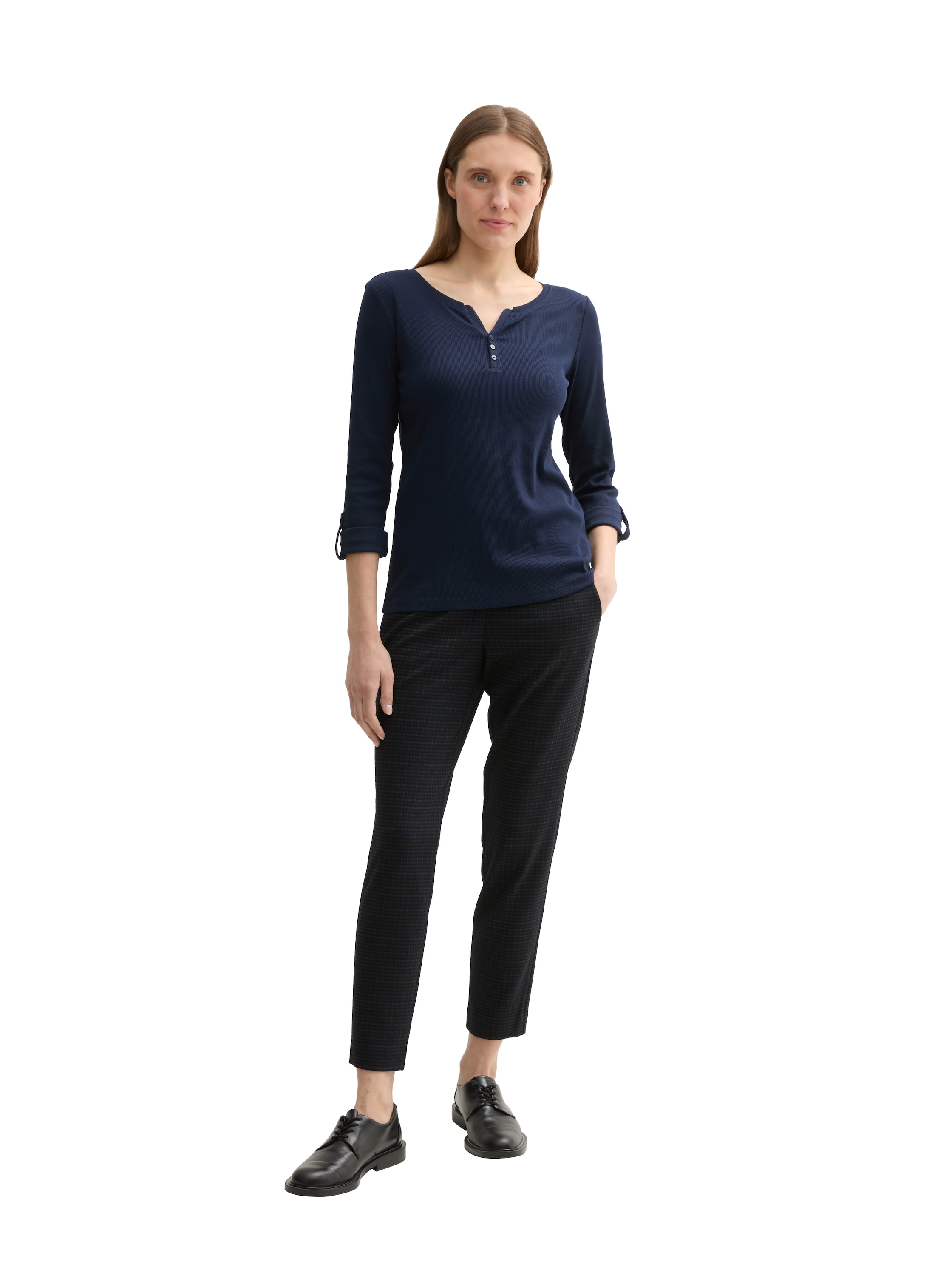 TOM TAILOR Henleyshirt, mit Turn-Up-Arm