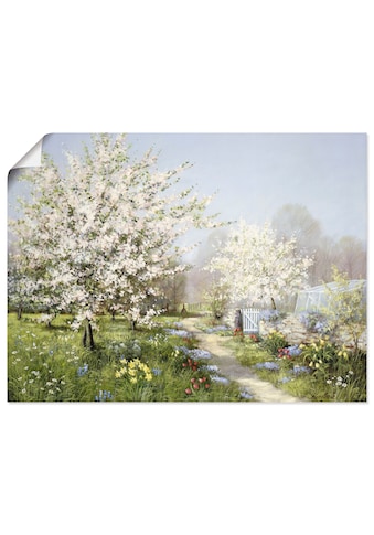 Wandbild »Frühlingsblüten«, Wiesen & Bäume, (1 St.)