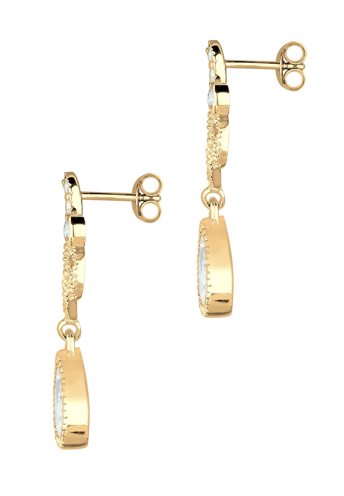 Elli Premium Paar Ohrhänger »Ohrringe Elli PREMIUM Ohrringe Ornament Tropfen Festlich Zirkonia 925 Silber«