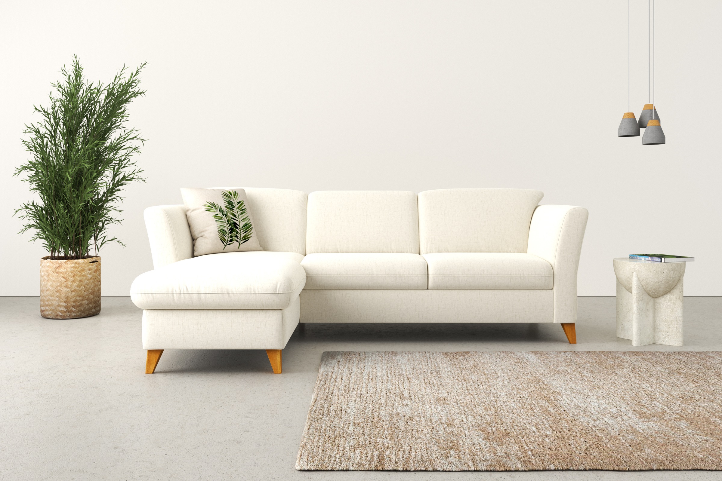 Home affaire Ecksofa »Trelleborg L-Form«, Federkern-Polsterung, wahlweise mit Bettfunktion und Bettkasten