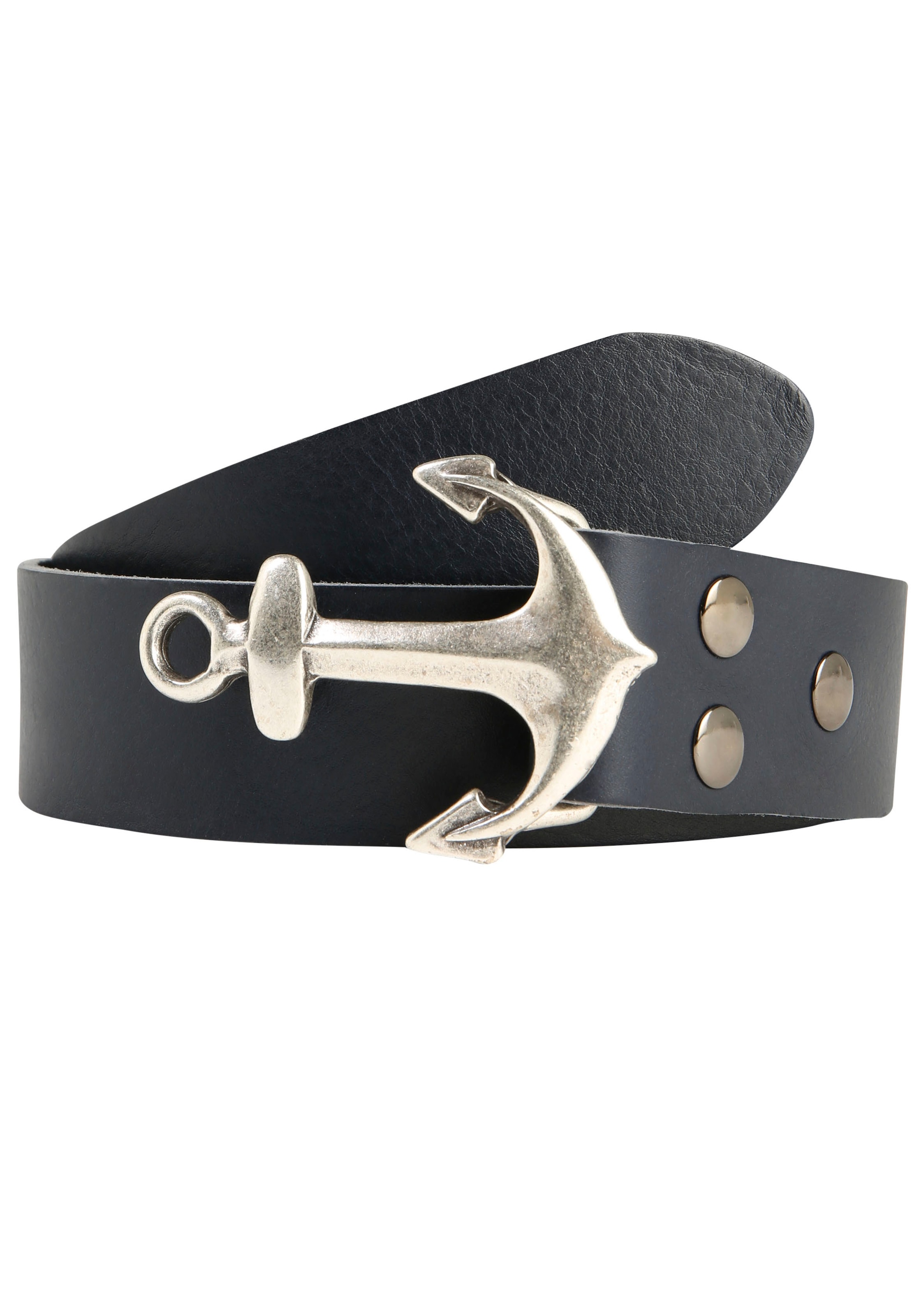 Rettungsring Gürtel Ledergürtel mit austauschbarer Schließe »Anker SO19°«