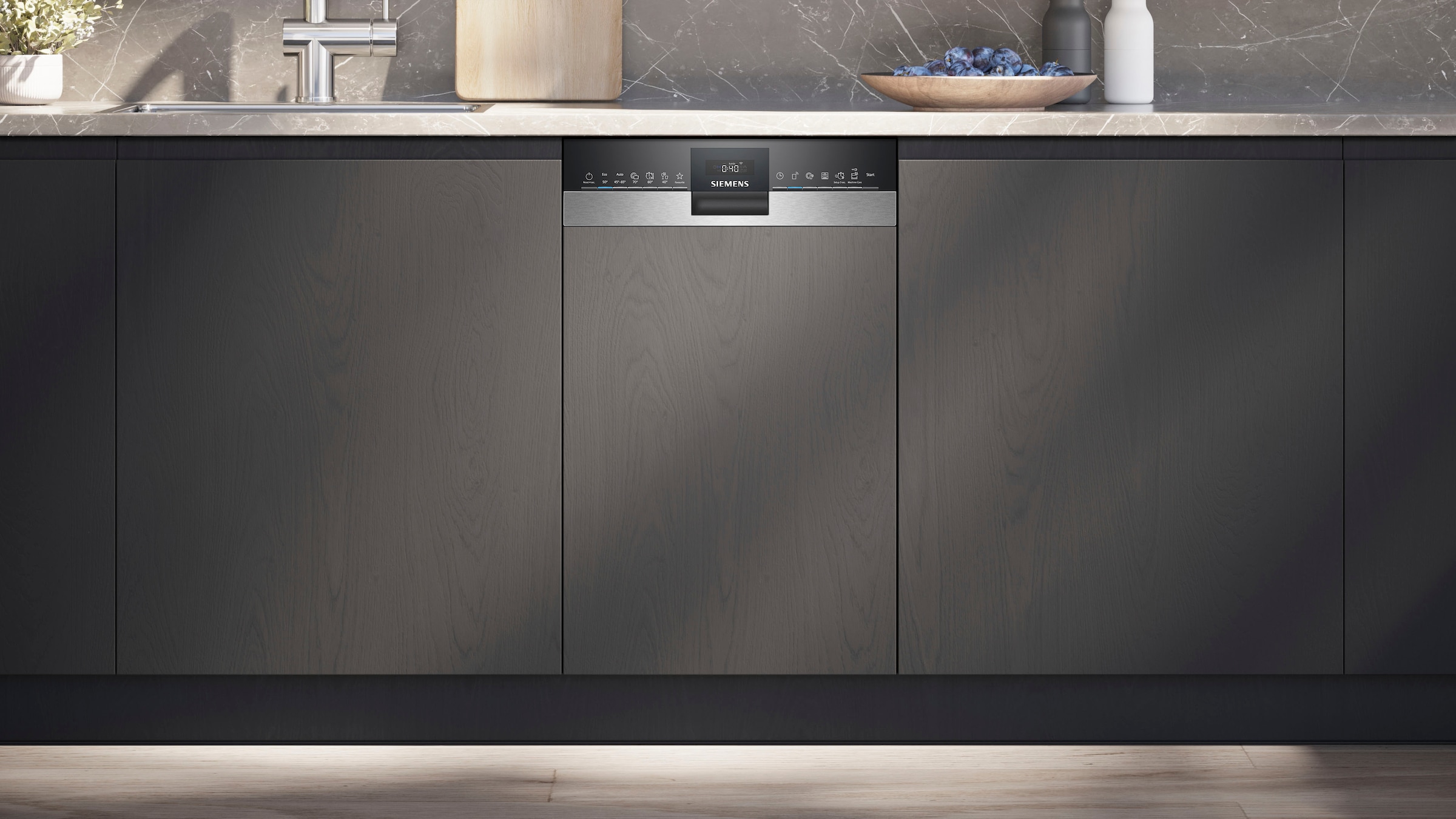 SIEMENS teilintegrierbarer Geschirrspüler iQ500 »SR55YS04ME«, 10 Maßgedecke