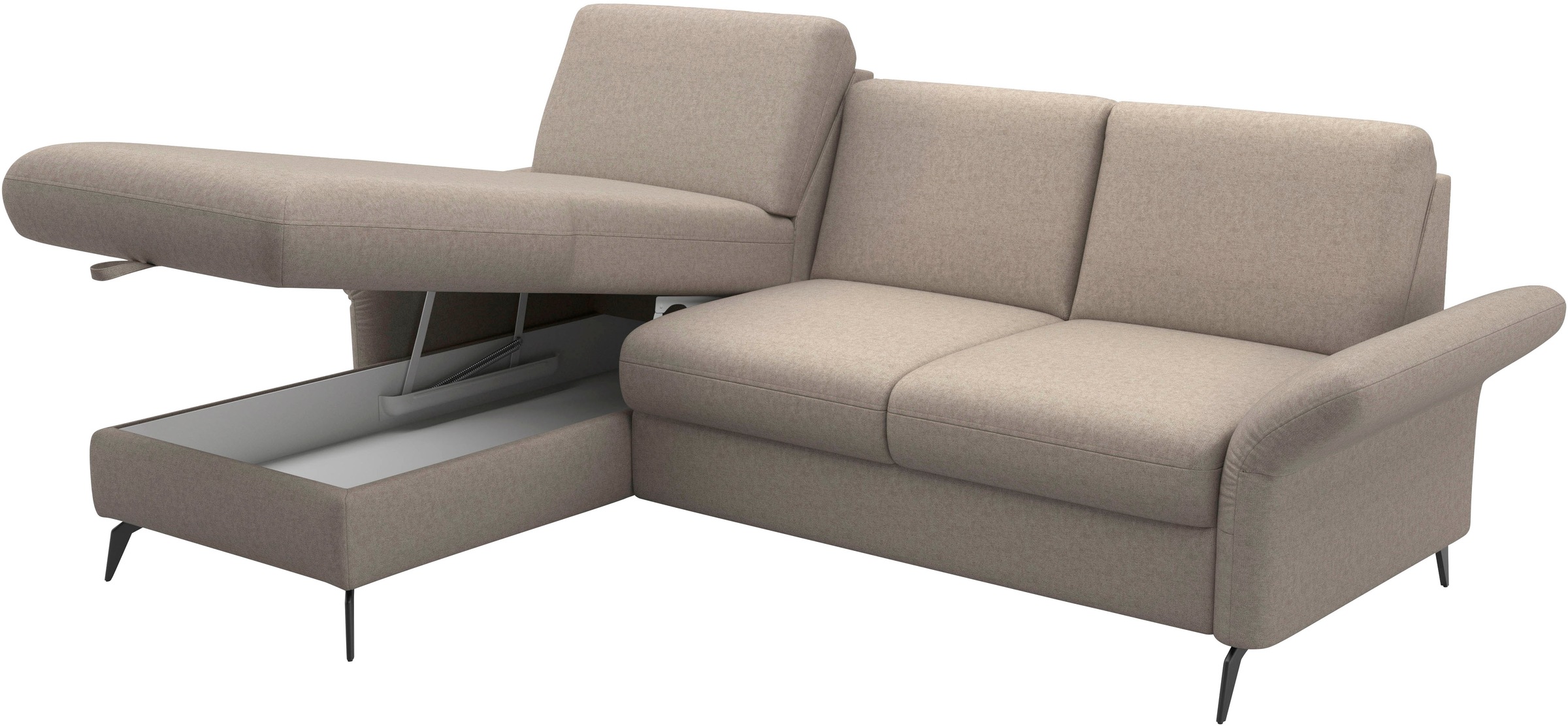 Home affaire Ecksofa »Rochelle«, optional: Armteilverstellung, klappbar, Bettkasen