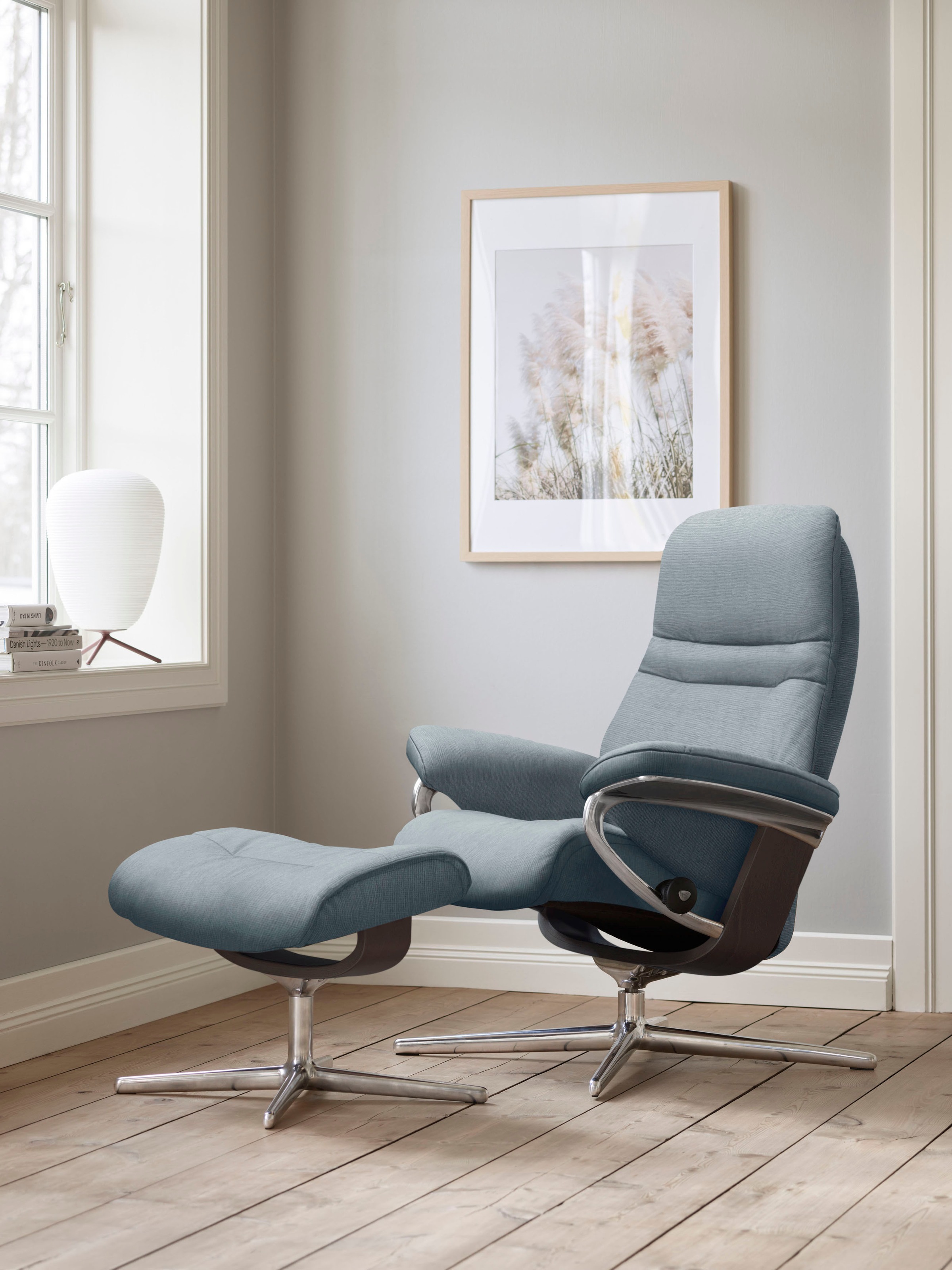 Stressless® Fußhocker »Sunrise«, mit Cross Base, Größe S, M & L, Holzakzent Wenge
