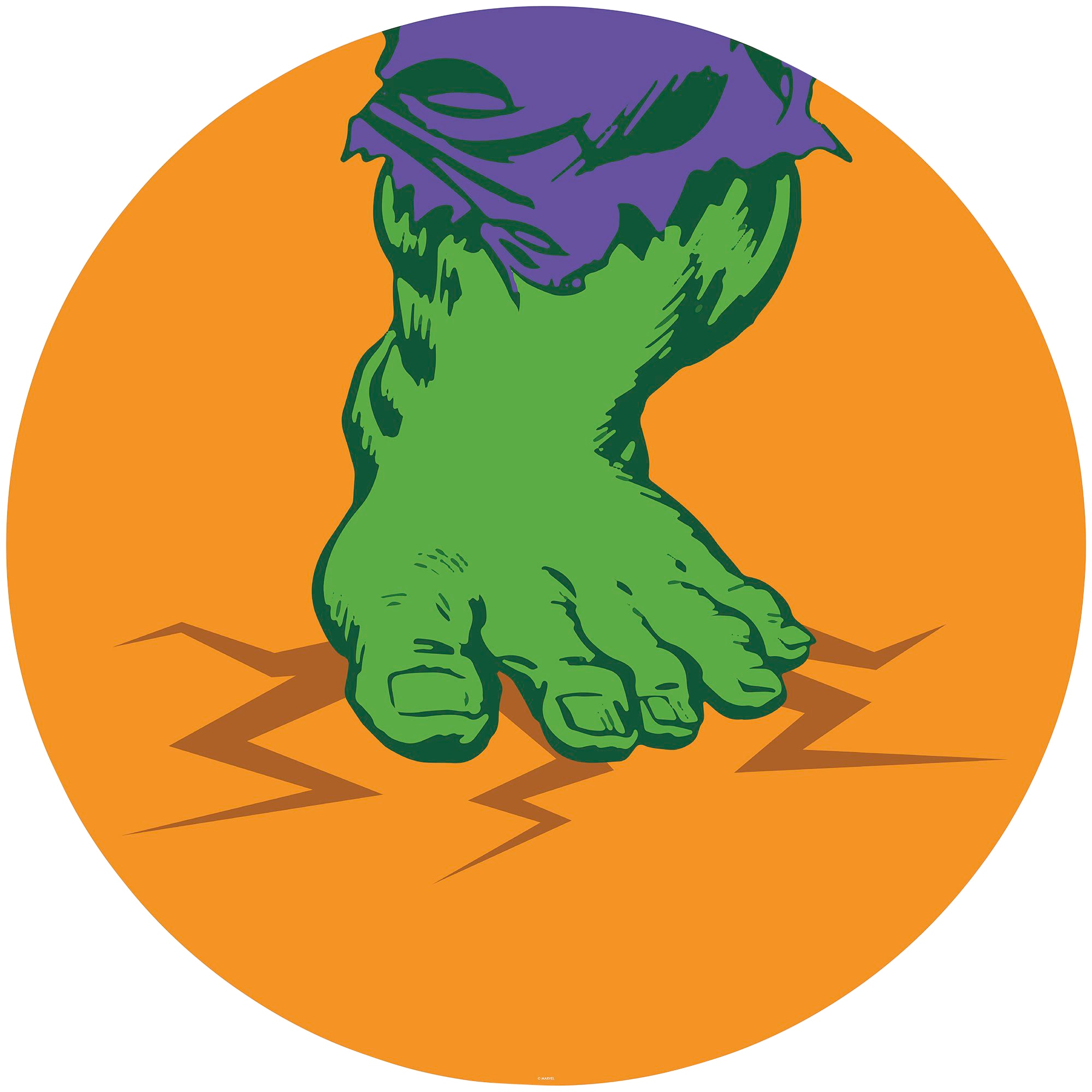 Komar Fototapete »Avengers Hulk\'s Foot mehrfarbig, Pop (Breite x XXL selbstklebend und Höhe), kaufen online | Jahren cm 125x125 rund 3 Garantie Art«, mit