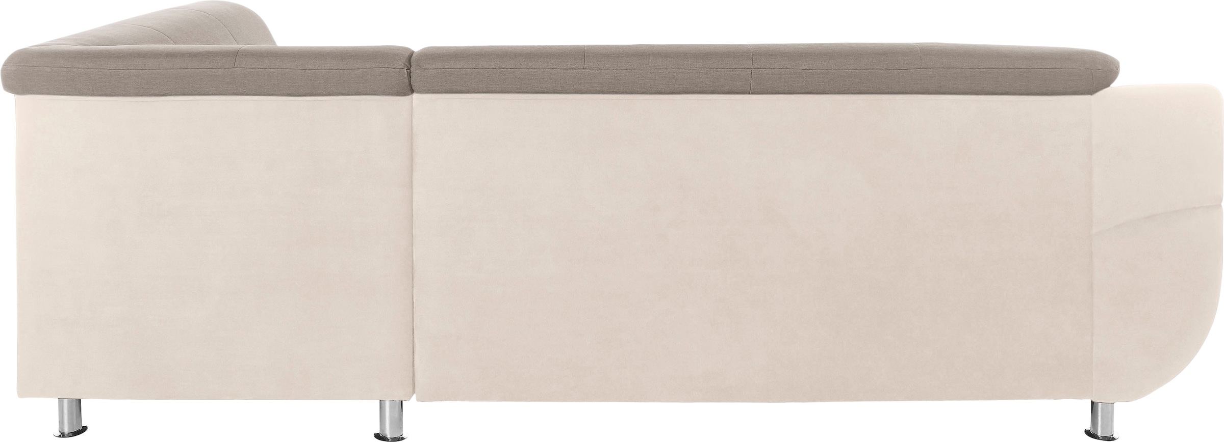 TRENDMANUFAKTUR Ecksofa »Rondo 3, zeitlos und bequem, Materialmix, breite Armlehnen, L-Form«, wahlweise mit Federkern für mehr Komfort, wahlweise mit Bettfunktion