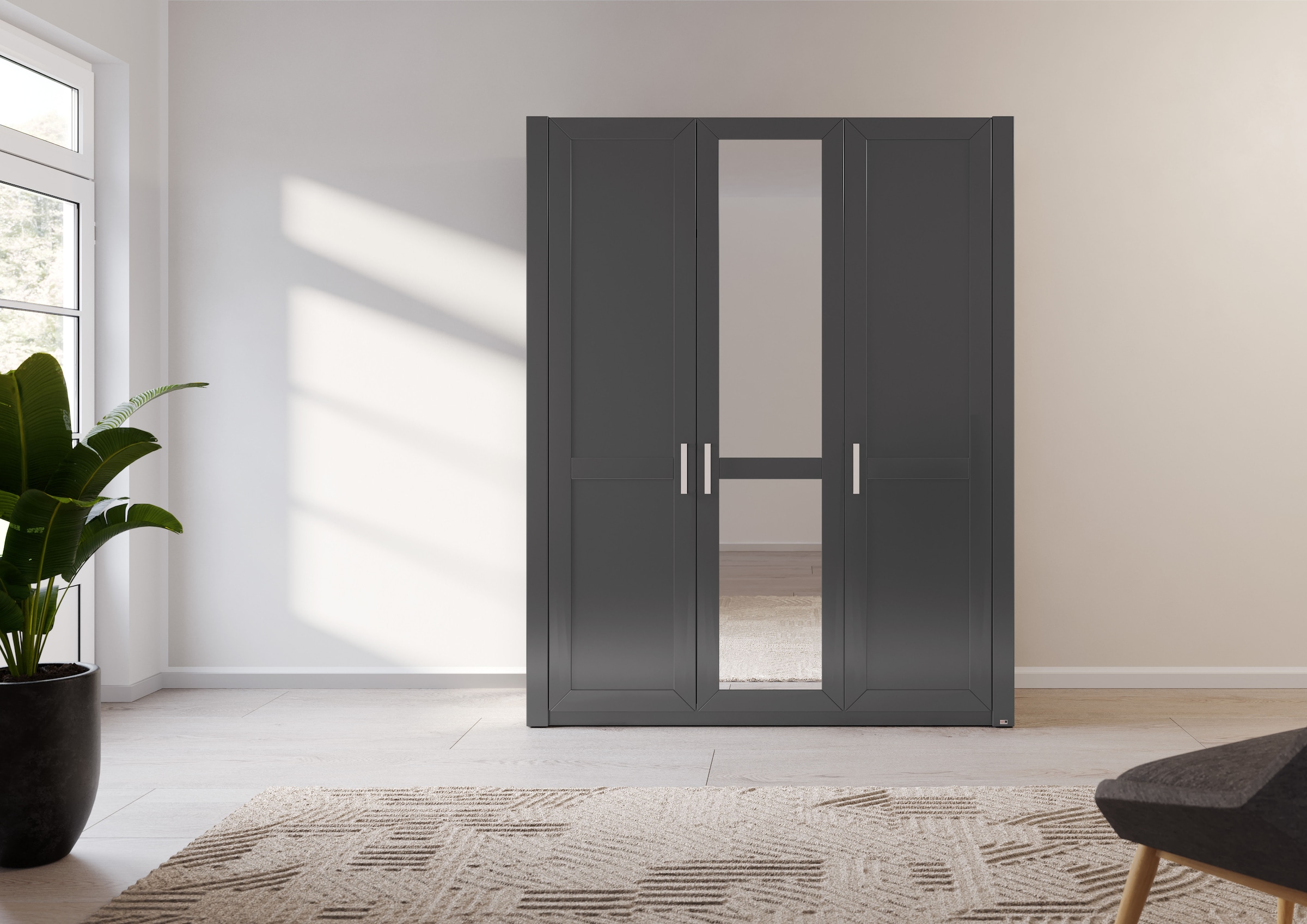 set one by Musterring Kleiderschrank »York Schlafen« 1 Stk. tlg. mit Holz- und Spiegeltüren,verschiedene Breiten, Höhe 207 x T 60 cm