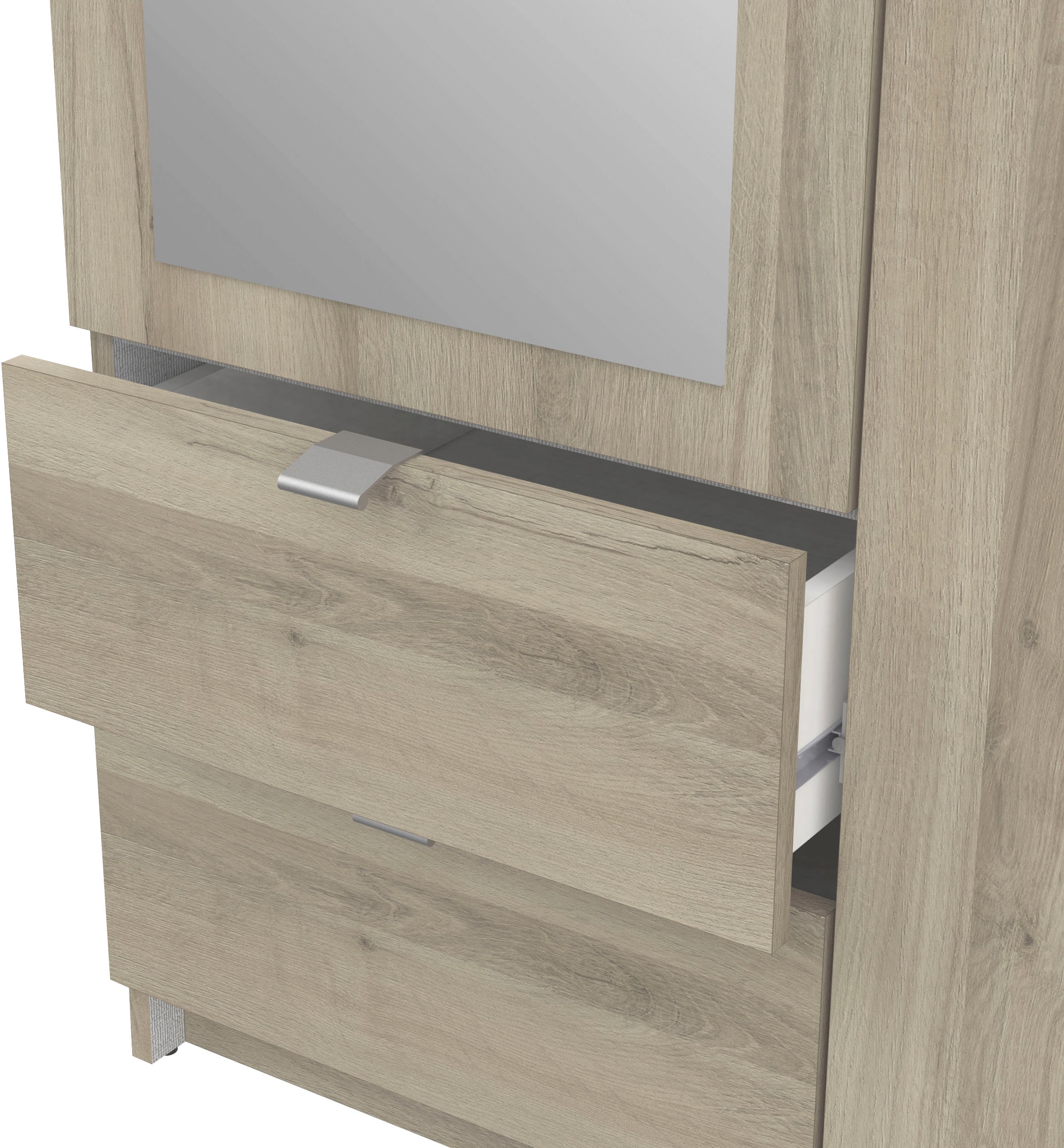 Demeyere GROUP Kleiderschrank »Mellie« SCHRANK 2-TUERIG 1 SPIEGEL  2 SCHUBLADEN