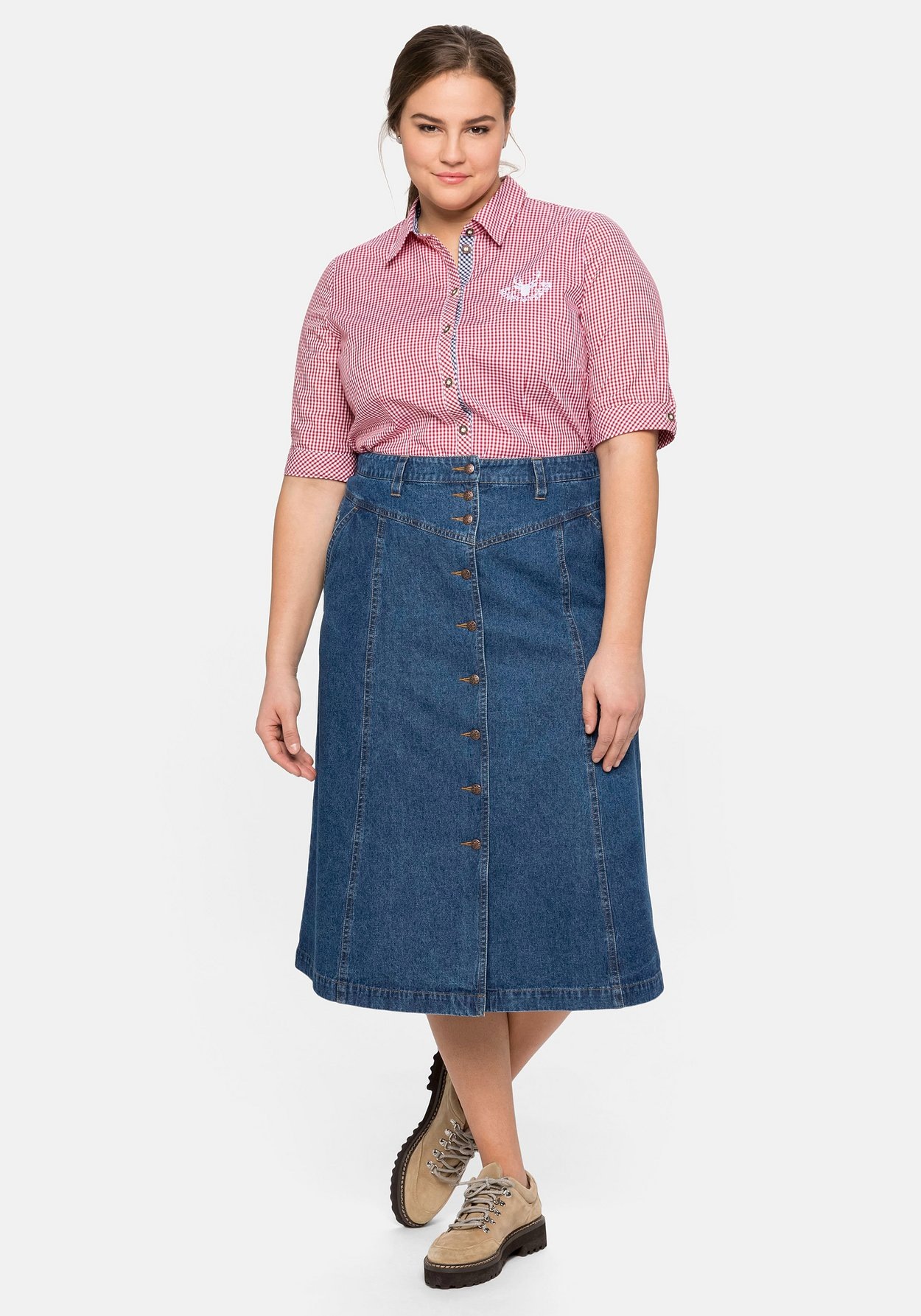 Sheego Trachtenbluse »Trachtenbluse mit Stickereien«