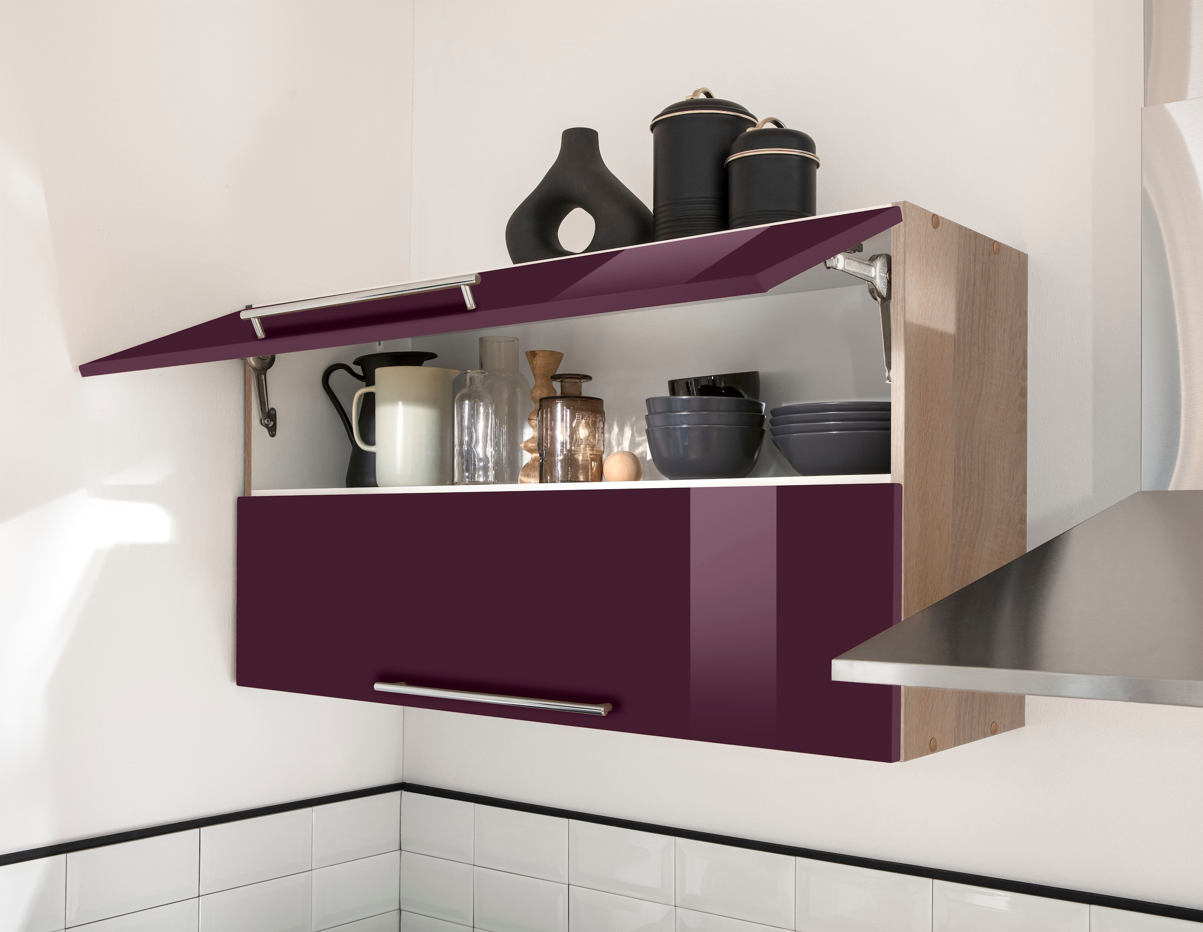 KOCHSTATION Winkelküche »Samos«, mit E-Geräten, Stellbreite 220/220 cm