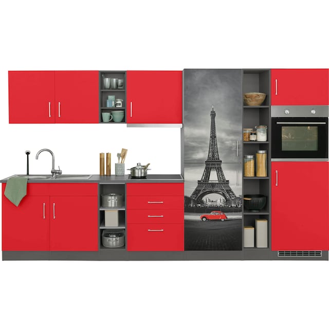 HELD MÖBEL Küchenzeile »Paris«, mit E-Geräten, Breite 340 cm, wahlweise mit  Induktionskochfeld bequem bestellen