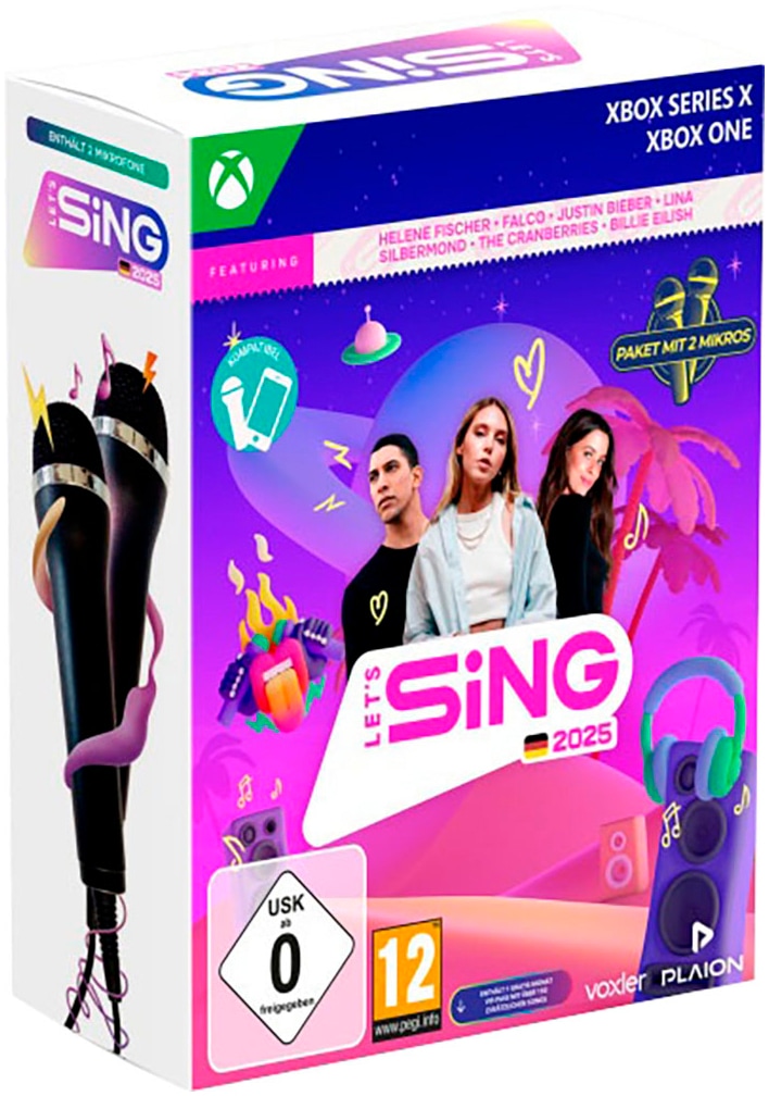 Ravenscourt Spielesoftware »Let's Sing 2025 German Version + 2 Mics«, Xbox Series X-Xbox One