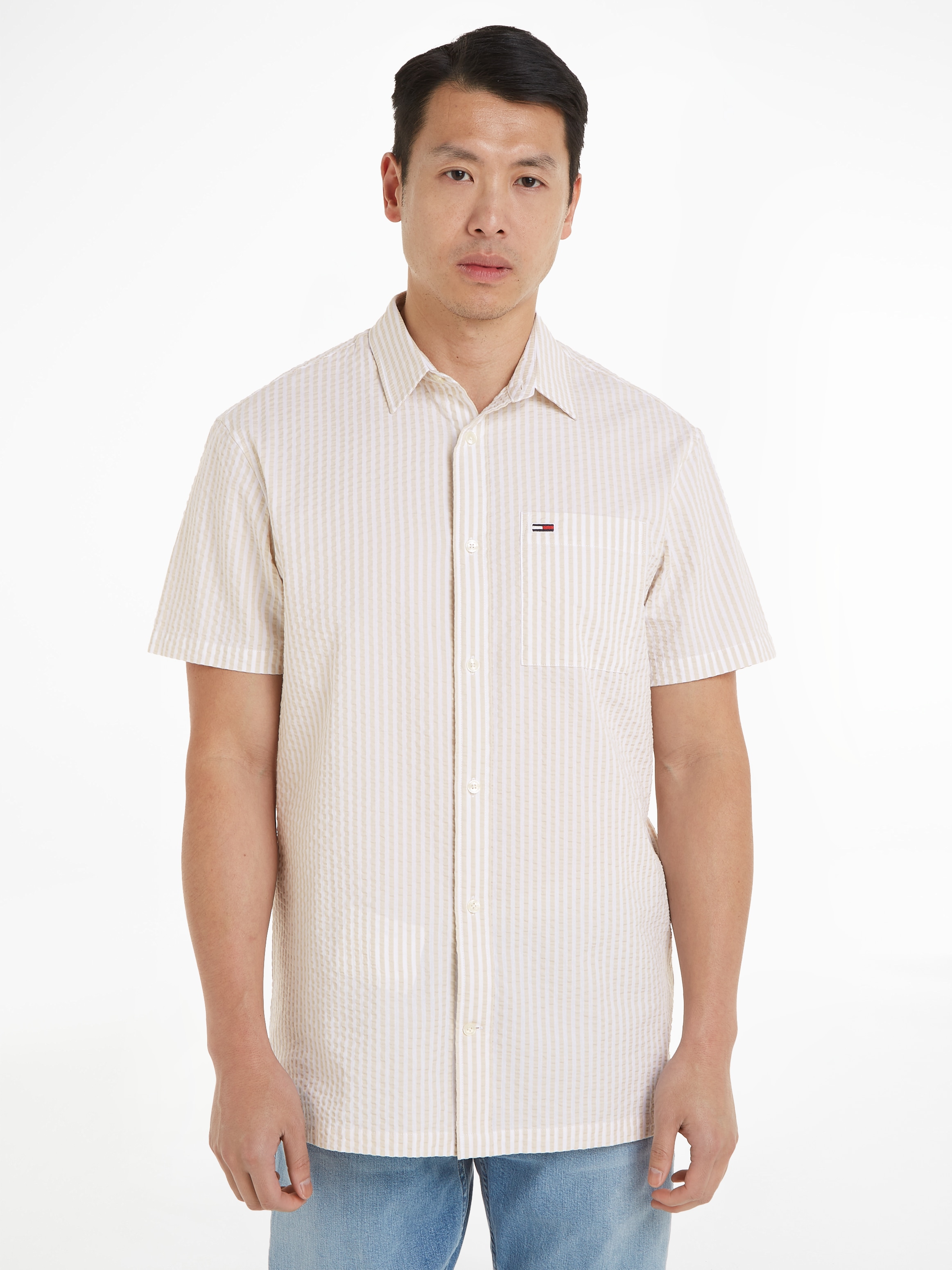 Tommy Jeans Kurzarmhemd »TJM REG STRIPE SEERSUCKER SHIRT«