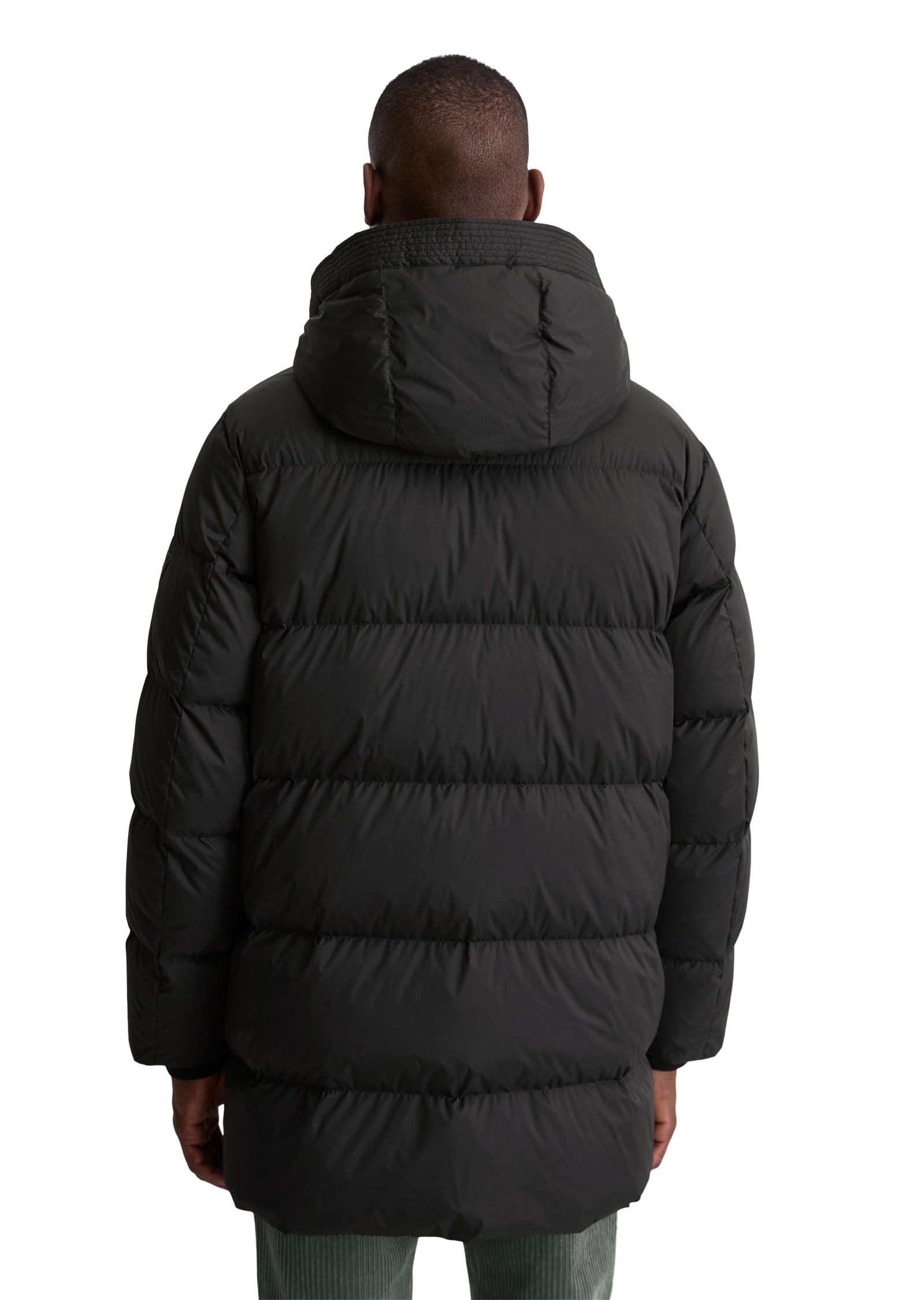 Marc O'Polo Daunenjacke, mit Kapuze, Pufferjacke, regular fit, eingesetzte, elastische Ärmelabschlüsse