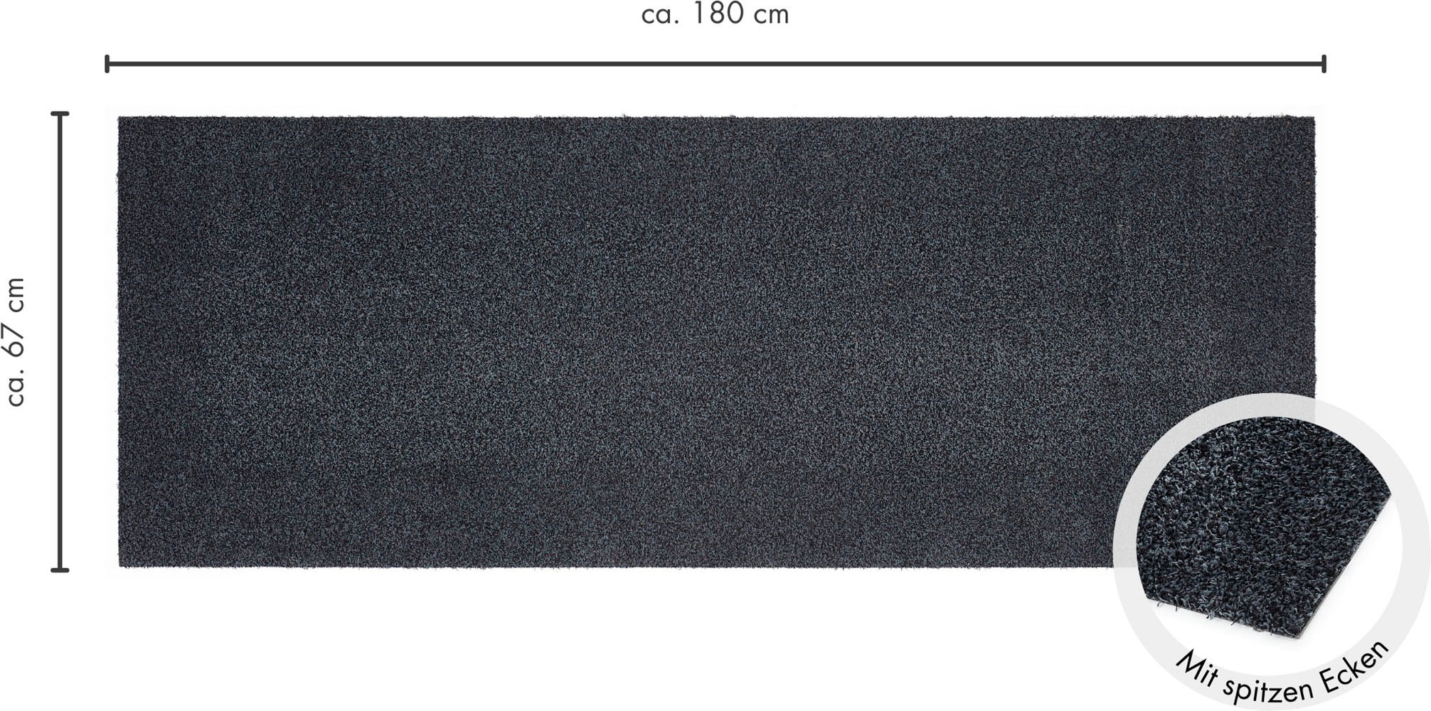 Andiamo Fußmatte »Samson, Made in Netherlands«, rechteckig, 6 mm Höhe, Schmutzfangmatte, waschbar, rutschhemmend, auch als 2er Set erhältlich