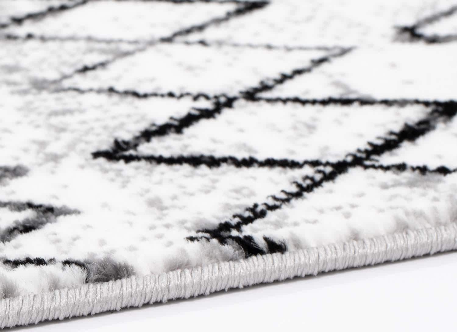 Carpet City Teppich »Timeless 7547« rechteckig 6 mm Höhe Kurzflor, Modern, Zickzack-Muster, ideal für Wohnzimmer & Schlafzimmer