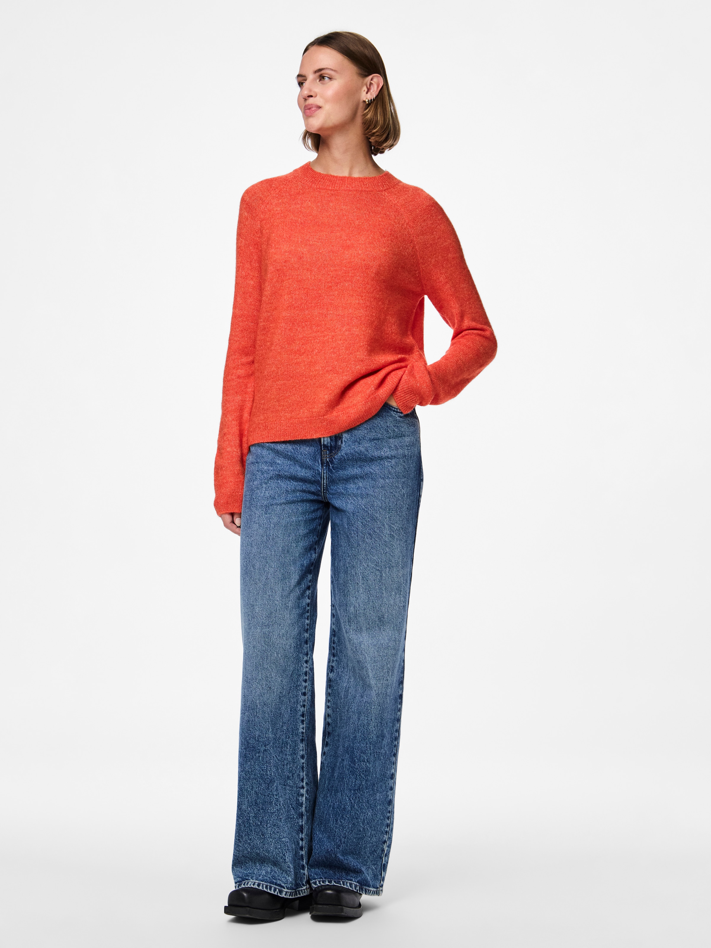 pieces Strickpullover »PCJULIANA LS O-NECK KNIT NOOS BC«