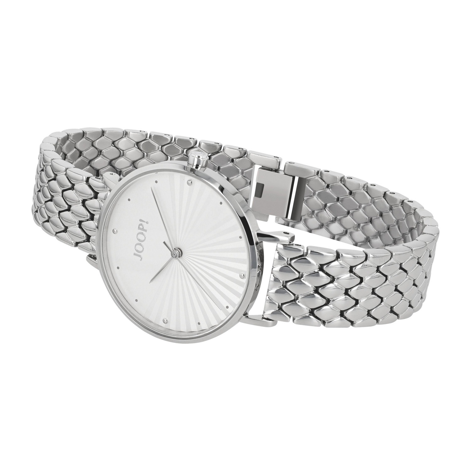 JOOP! Quarzuhr Armbanduhr, Damenuhr, Edelstahlarmband, analog