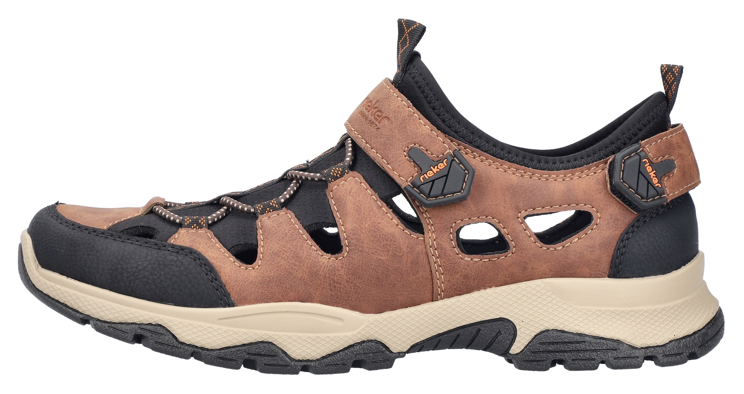 Rieker Slip-On Sneaker  , Schlupfschuh, Trekkingschuh, Outdoorschuh mit luftigen Lochungen