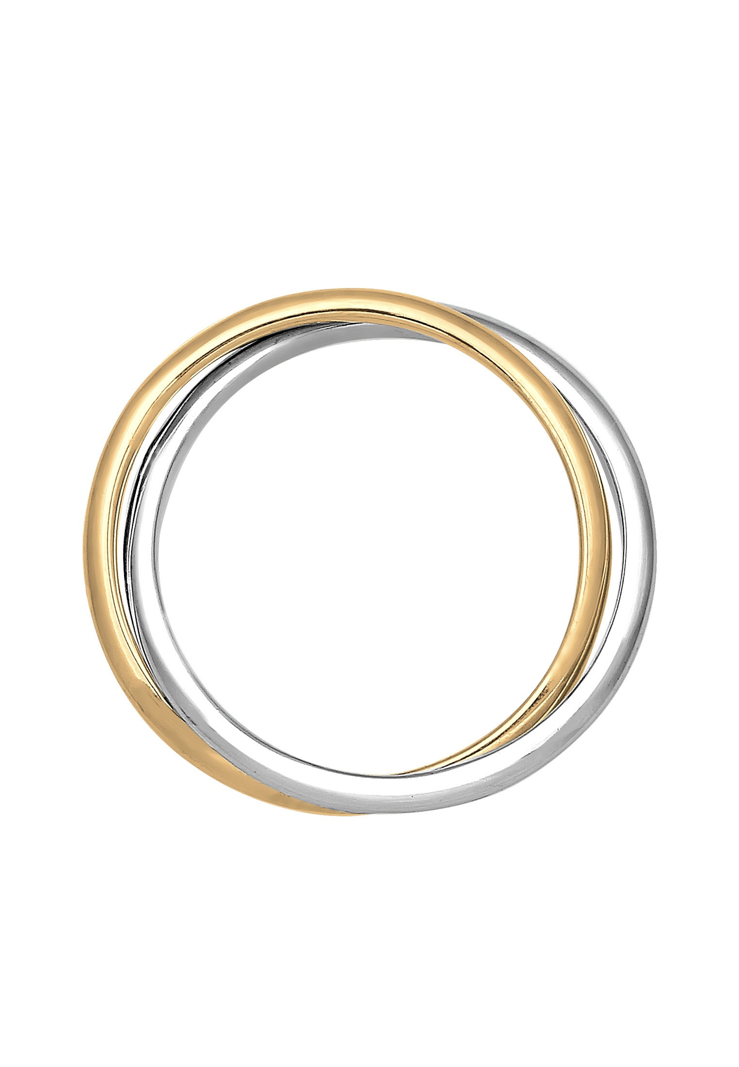 Elli Premium Silberring »Ring Wickelring Bi-Color Zeitlos 585 Gelbgold Weißgold«