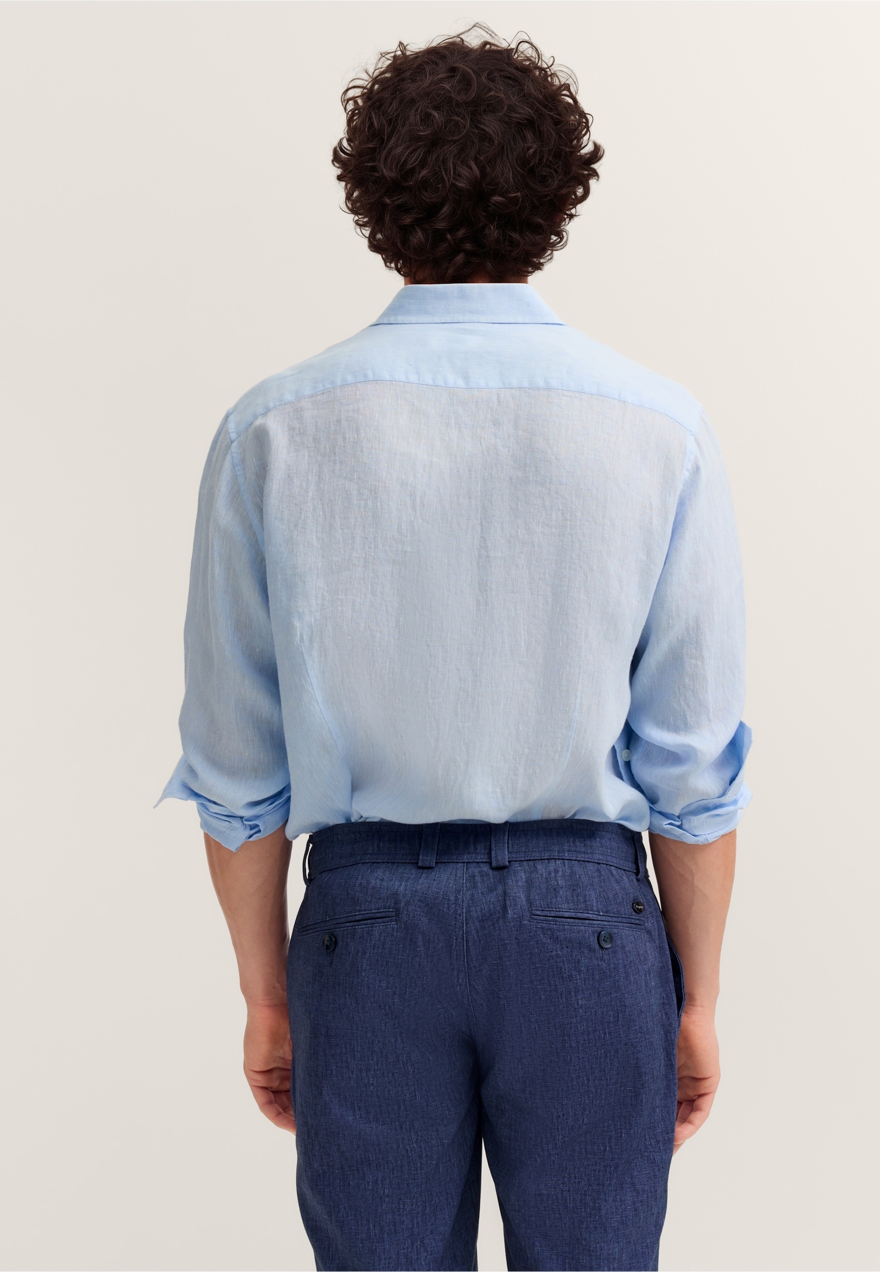 bugatti Leinenhemd »Modern Fit« mit Kentkragen