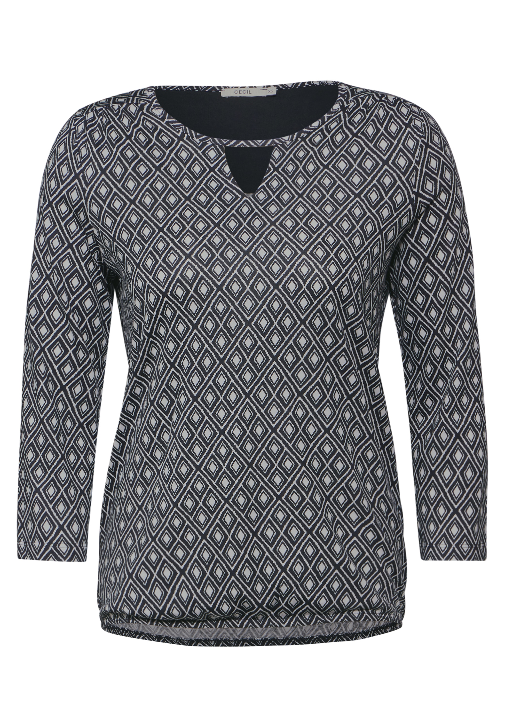 Cecil 3/4-Arm-Shirt, mit Cut Out und Allover-Print