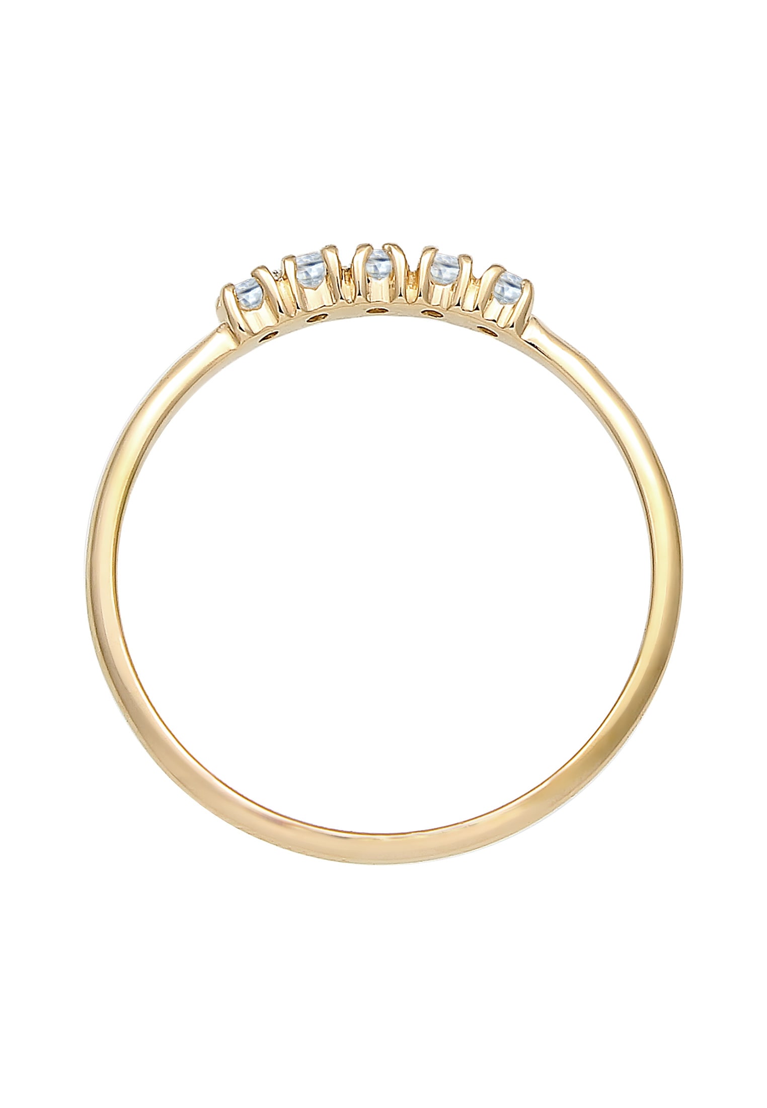 Elli Premium Verlobungsring »Ring Verlobungsring Topas Weiß 375 Gelbgold«