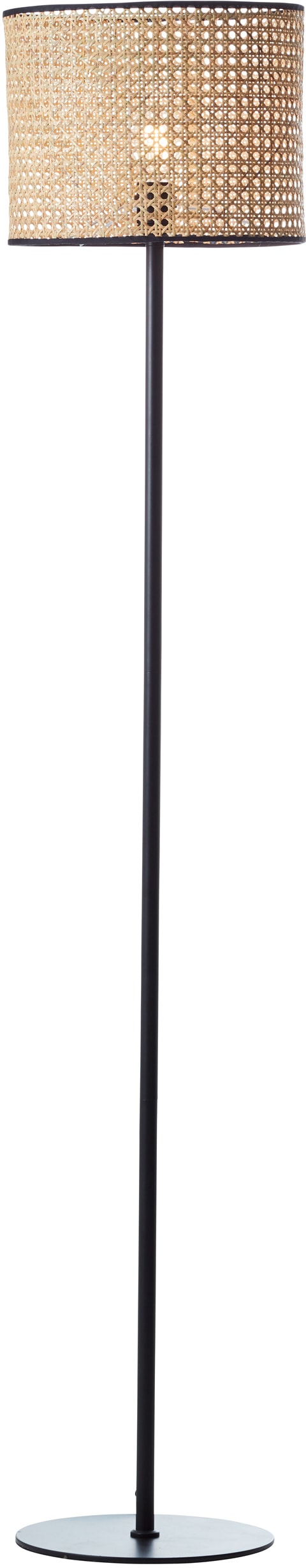 Brilliant Stehlampe »WILEY«, 1 flammig-flammig, 154 cm Höhe, Ø 30 cm, 1 x  E27, Metall/Rattan, holz hell/schwarz online kaufen | mit 3 Jahren XXL  Garantie