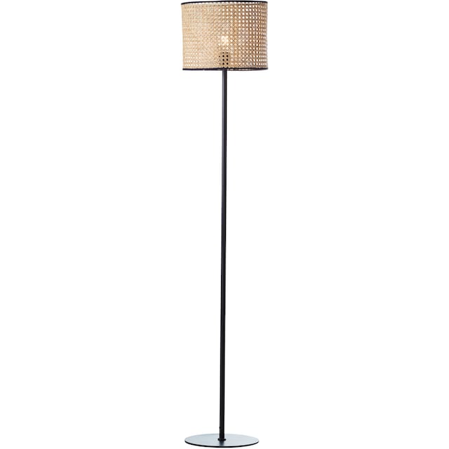 Brilliant Stehlampe »WILEY«, 1 flammig-flammig, 154 cm Höhe, Ø 30 cm, 1 x  E27, Metall/Rattan, holz hell/schwarz online kaufen | mit 3 Jahren XXL  Garantie