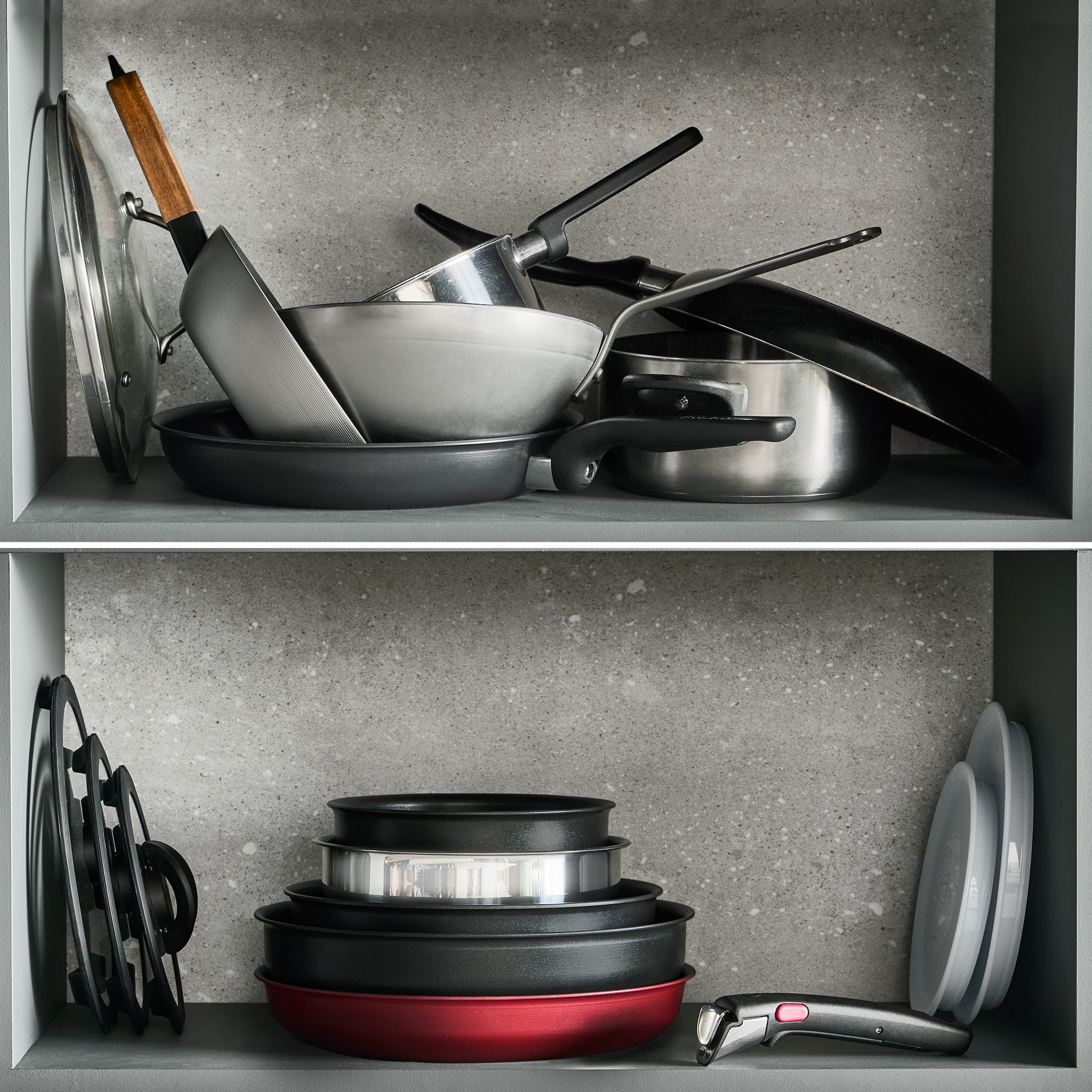 Tefal Bratpfanne »Ingenio Excellence Fusion« Aluminium 1 tlg. abnehmbarer Ingenio-Griff, Thermo-Signal, stapelbar, Induktion