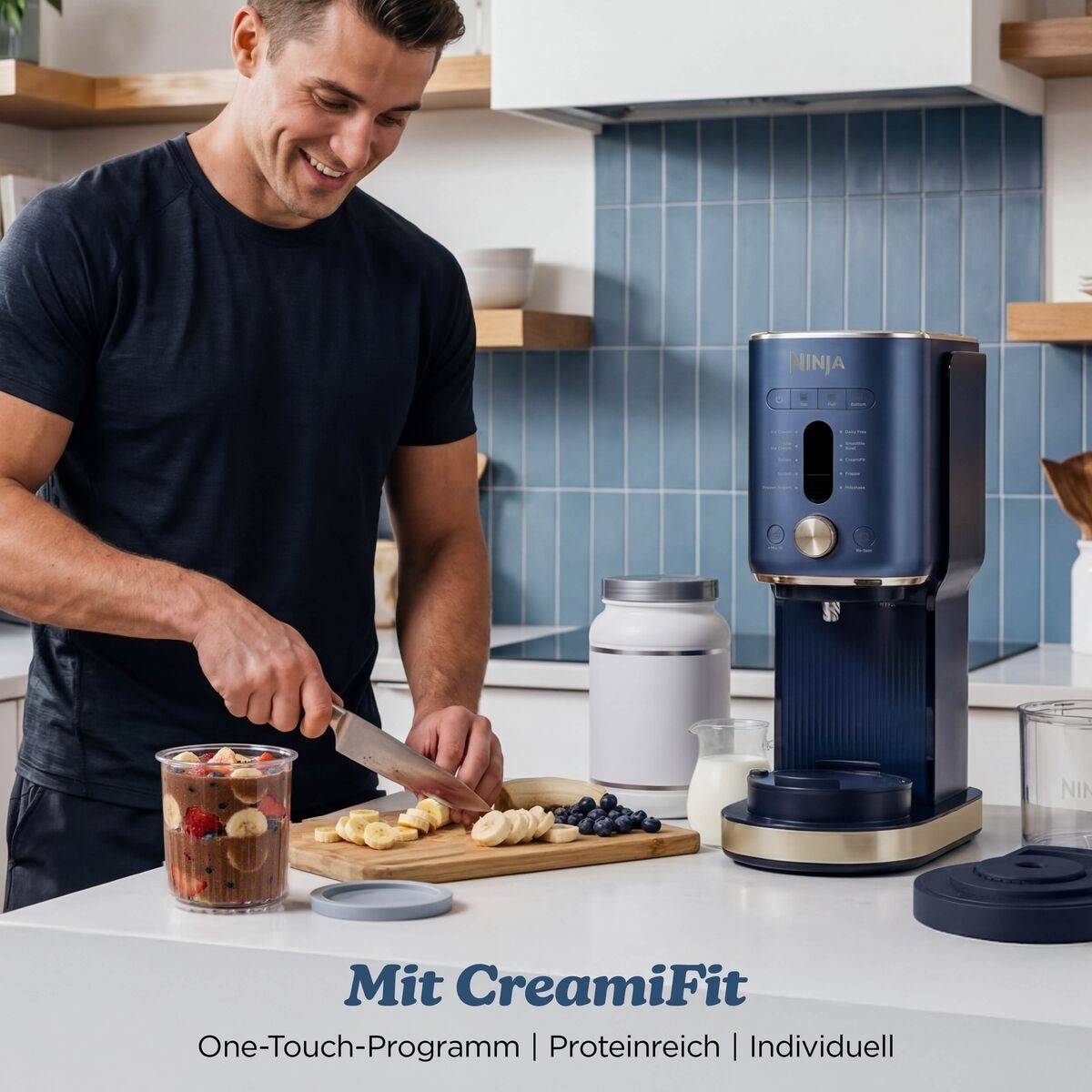 NINJA Eismaschine »Ninja CREAMi XL 11-in-1 Ice Cream Maker  Navy« 1,42 l 800 W