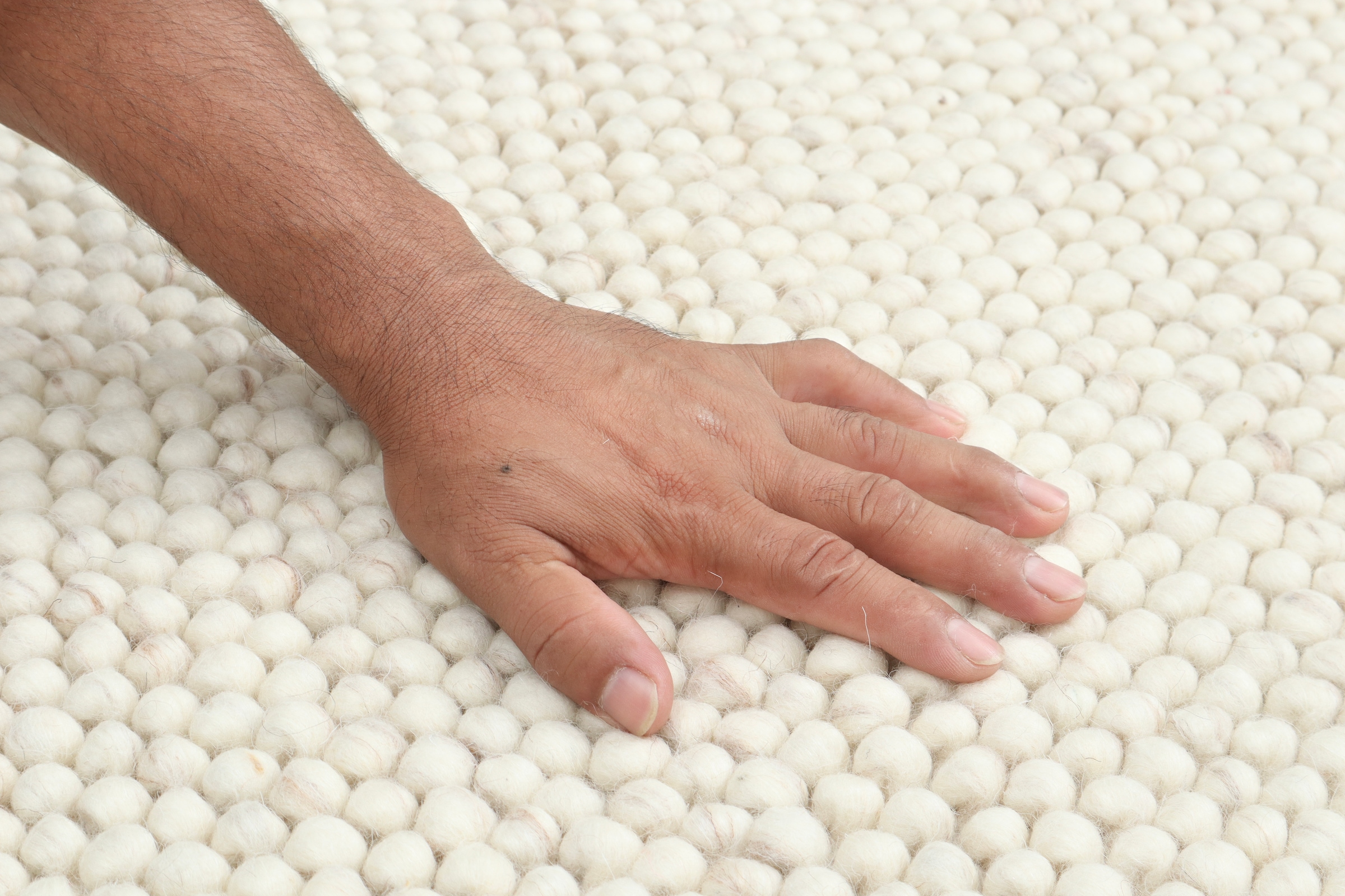 LeGer Home by Lena Gercke Teppich »Ainhoa, handgewebt, Wolle« rund 12 mm Höhe Teppich, Wohnzimmer, Schlafzimmer, Esszimmer