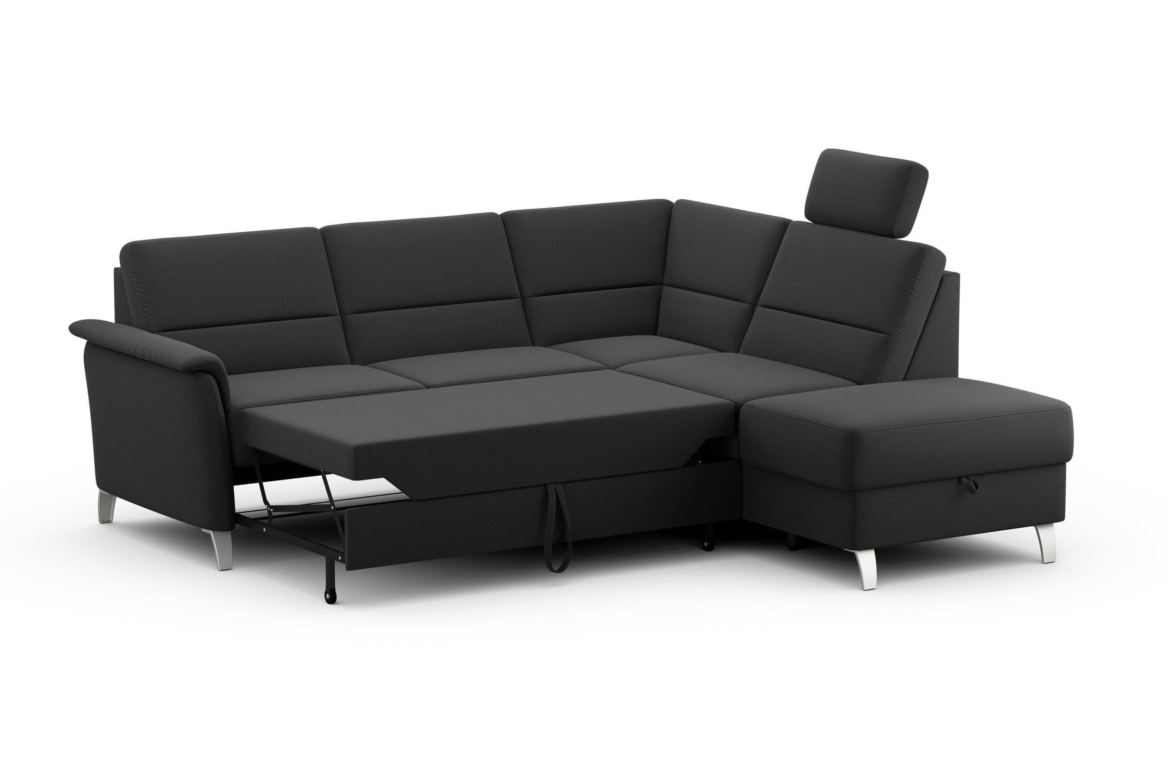 sit&more Ecksofa »Palmera L-Form«, Federkern, wahlweise mit Bettfunktion und mit/ohne Stauraum