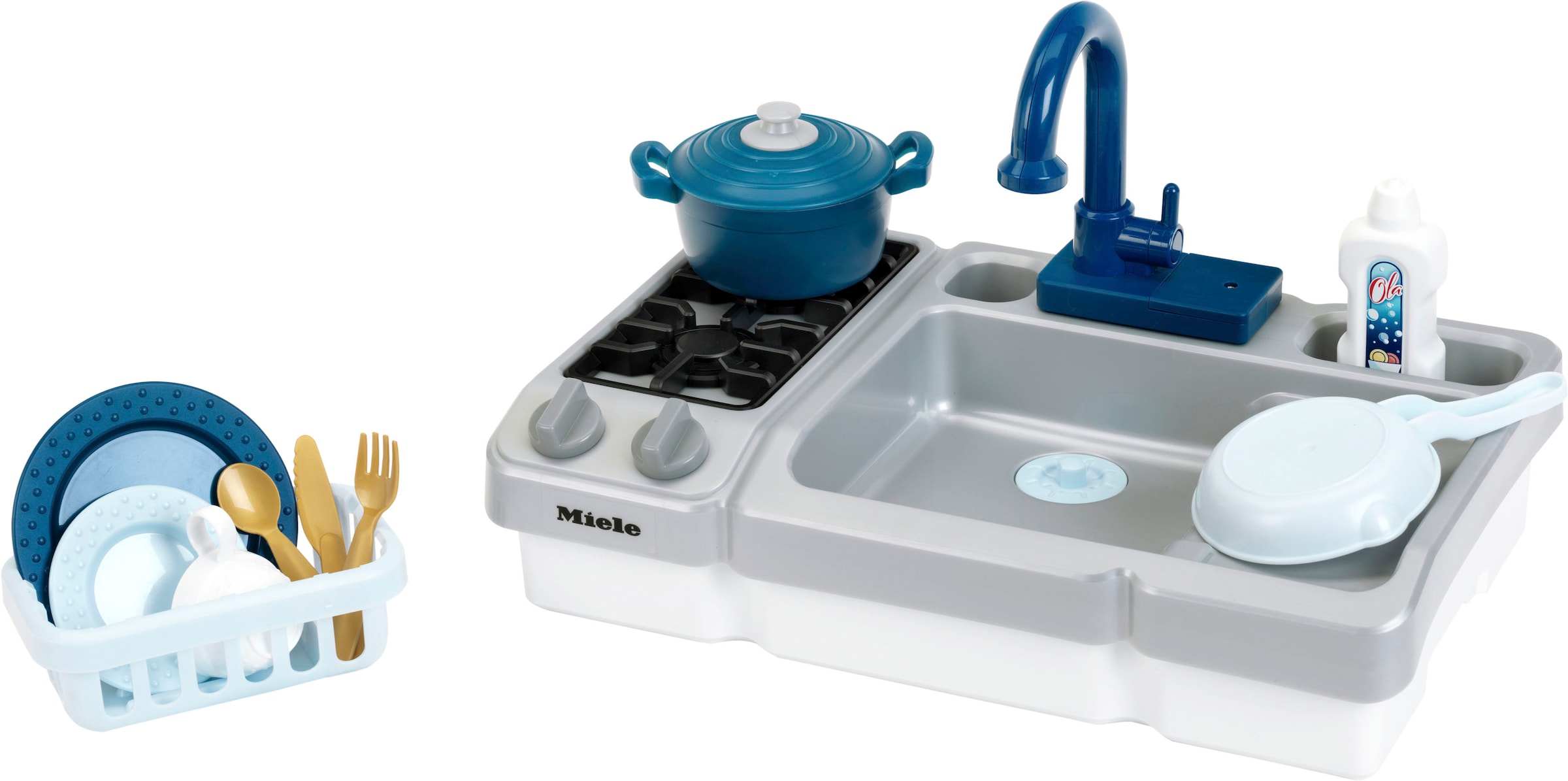 Klein Spielküche »Miele - Spüle mit Wasserfunktion und Kochfeld«, Made in Germany