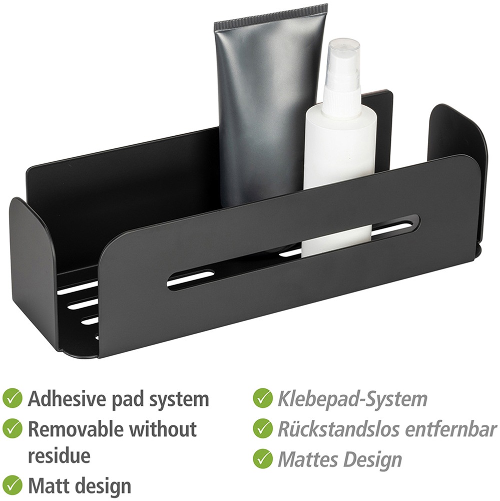 WENKO Duschregal »Turbo-Loc® Modell Bivio«, aus Aluminium für Shampoo, rostfrei, Befestigen ohne Bohren