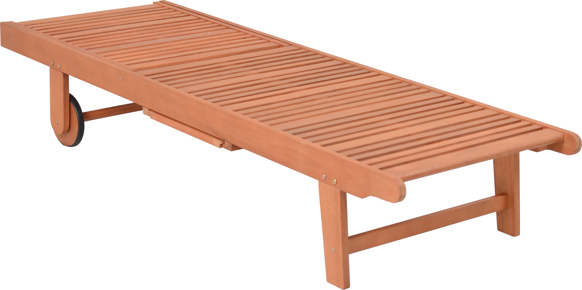 Garden Pleasure Gartenliege »Sonnenliege »SAN DIEGO«, beige« Eukalyptusholz, verstellbare Rückenlehne, L: 183 cm