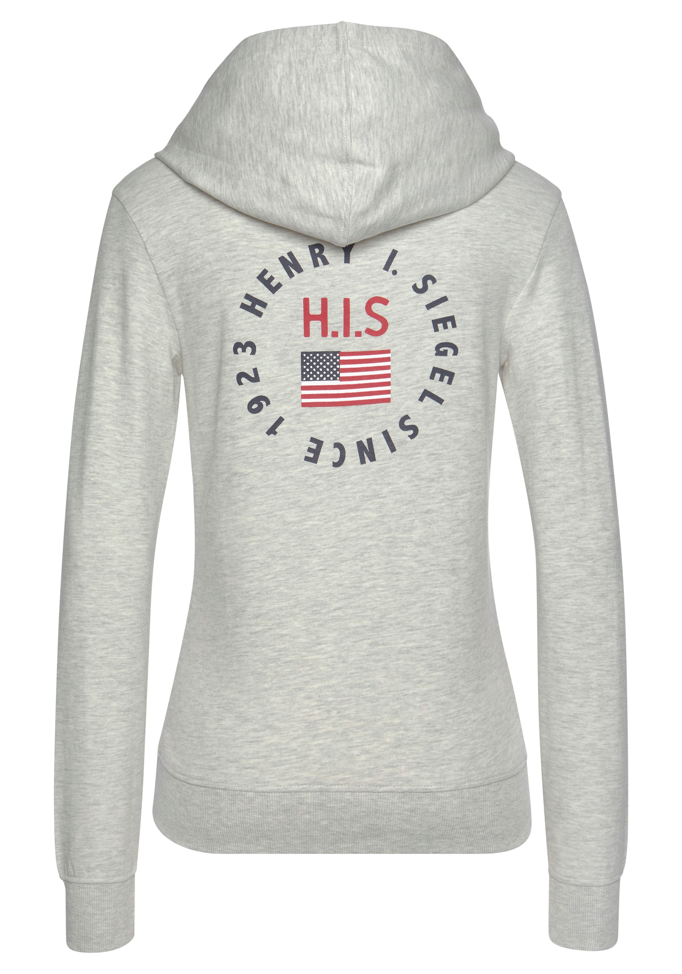 H.I.S Kapuzensweatjacke, Loungejacke mit Kapuze und seitlichen Taschen, Loungewear