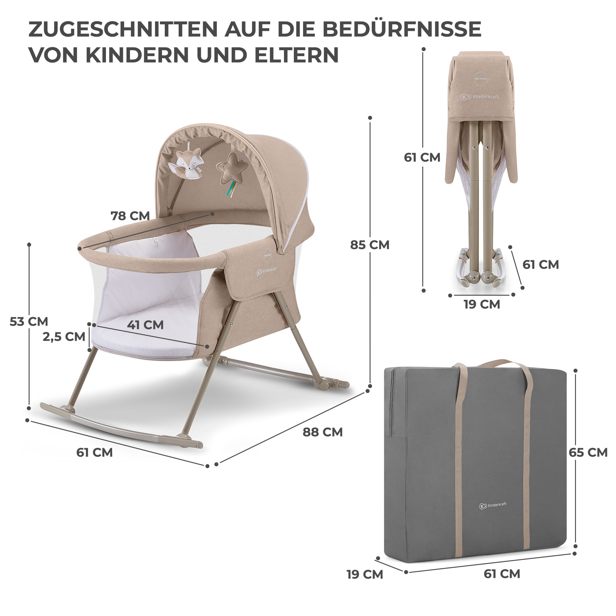 Kinderkraft Baby-Reisebett »LOVI«