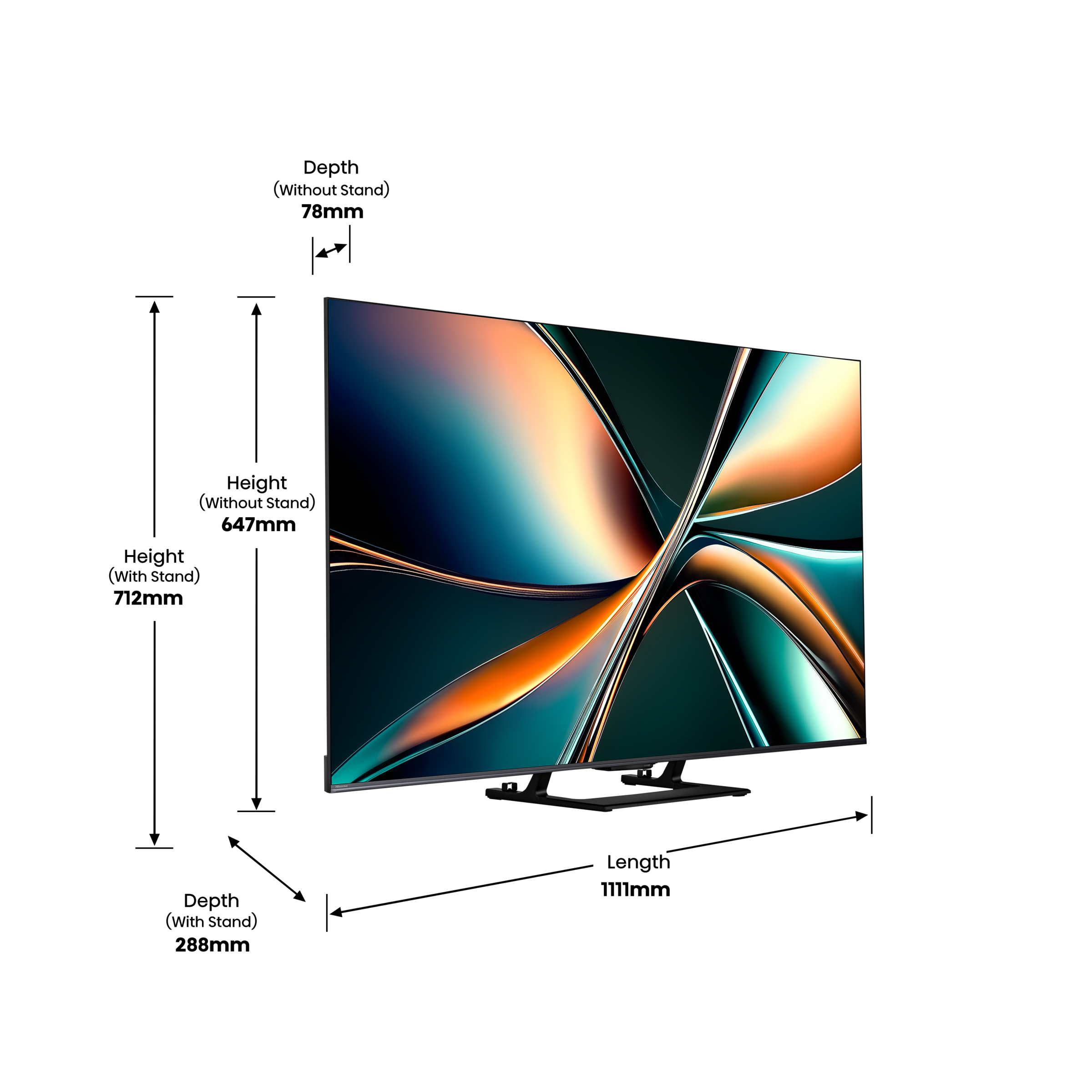 Hisense QLED Mini LED-Fernseher »50U7Q«, 4K Ultra HD, Smart-TV, 4K UHD Mini LED
