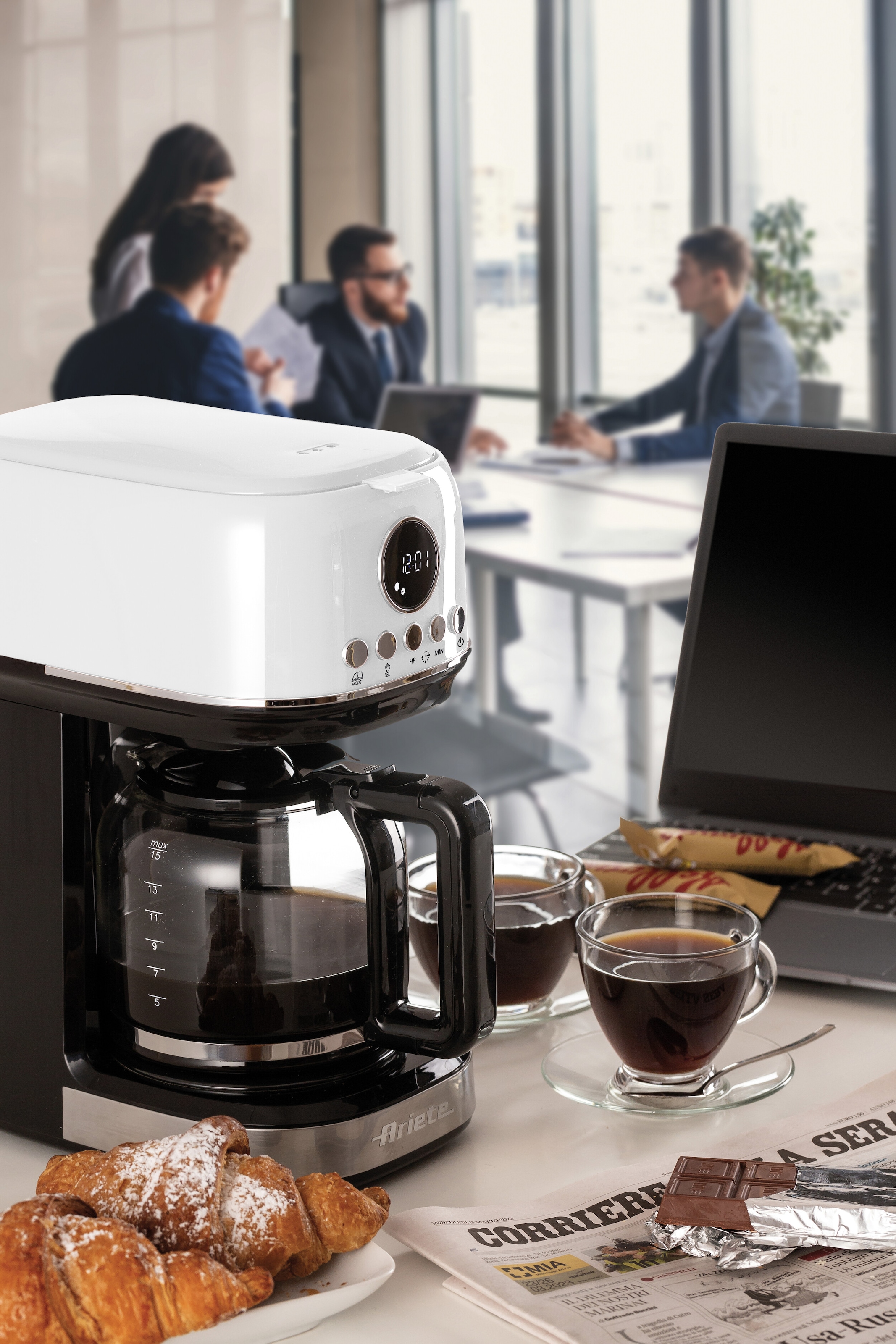 Filterkaffeemaschine »1396W Moderna weiß,1,5 L mit Timer, Programmwahl und...